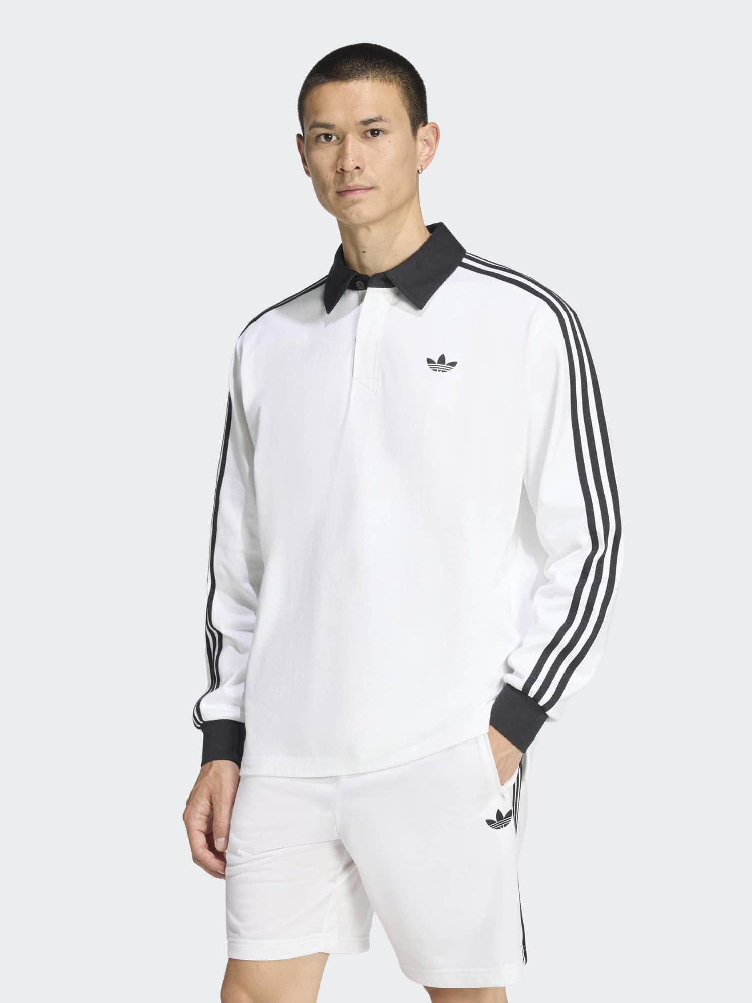 adidas Originals Langarm-Poloshirt adidas Originals 3 Stripes Long Sleeve Poloshirt