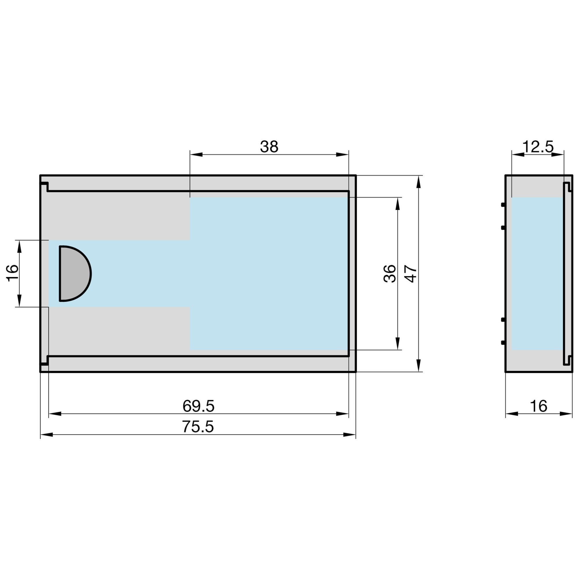 BASI Schlüsseltresor Schlüsselbox (Packung, 1-St), magnetische Schlüsselbox, Schlüsselaufbewahrung, H75 x B46 x T16 mm