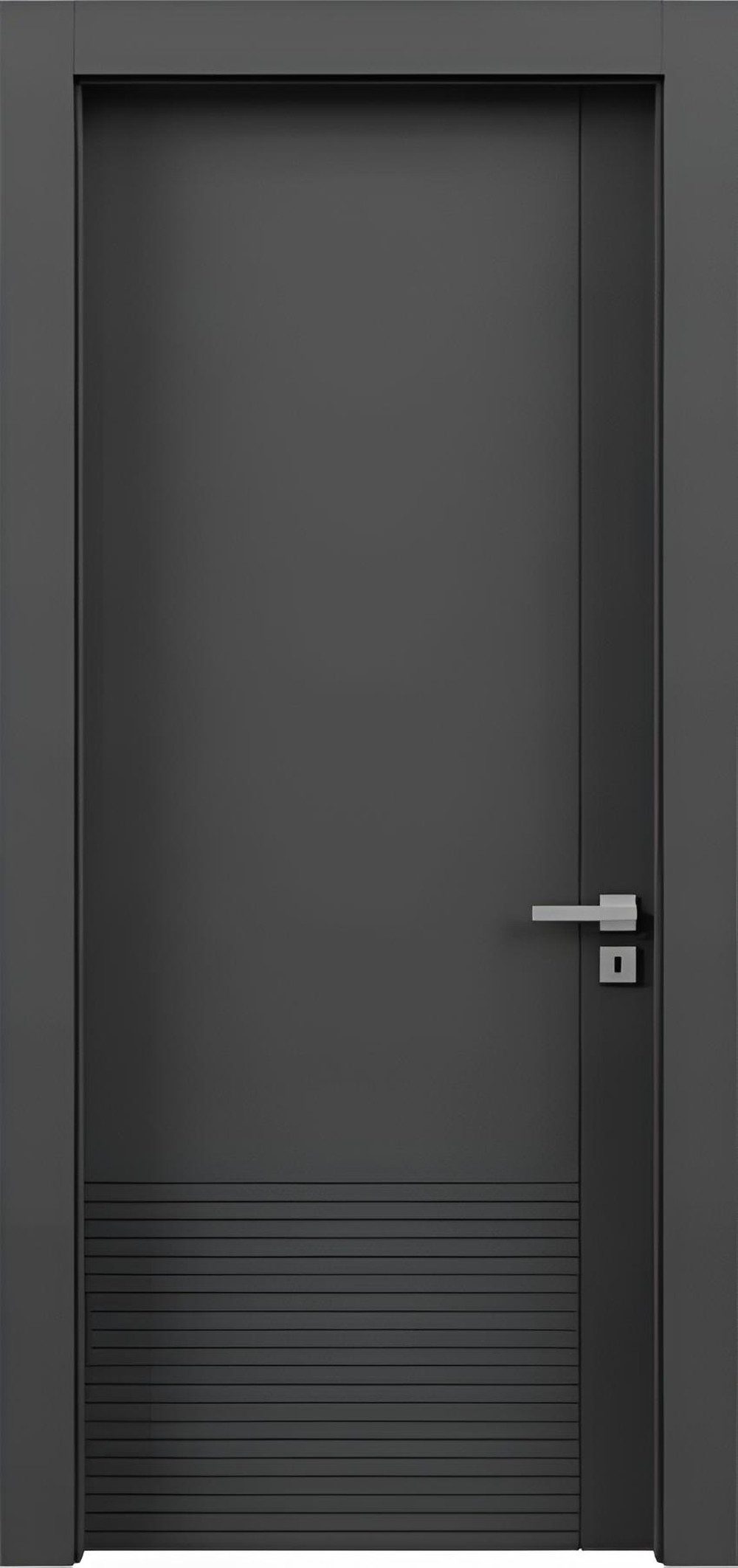 JVmoebel Zimmertür Graue Designer Innentür aus PVC mit edlem Finish