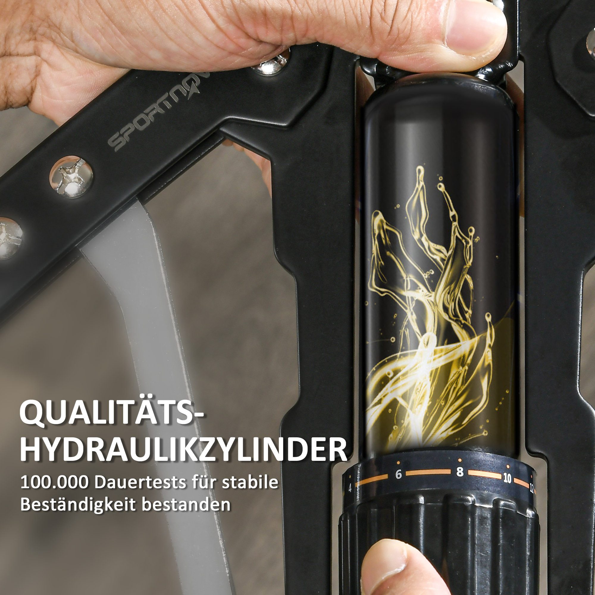 SPORTNOW Hantel-Set einstellbare hydraulische Armtrainingsgerät, (Power Twister, 10-200kg Armtrainer), für Brust Schulter Krafttraining Männer und Frauen