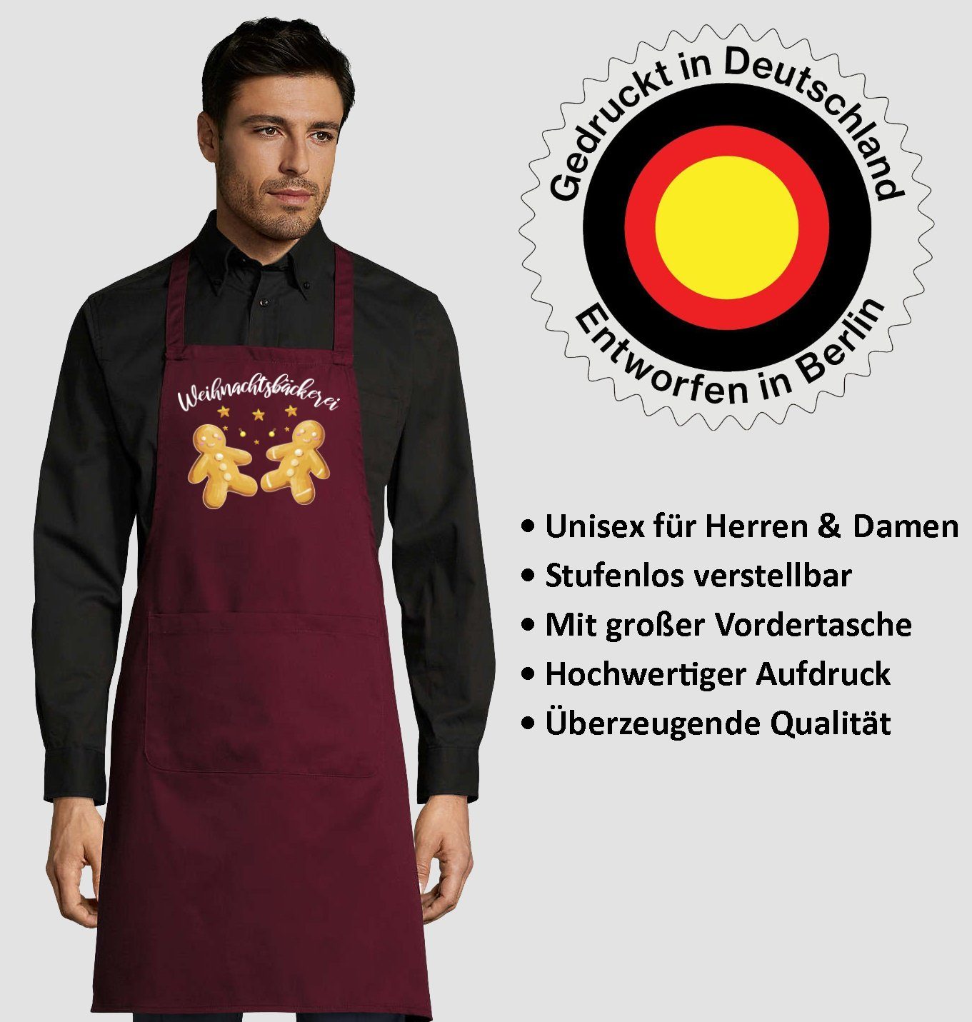 Youth Designz Kochschürze Weihnachtsbäckerei Schürze für Herren & Damen zum günstig online kaufen