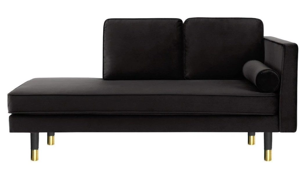 Xlmoebel Relaxliege Moderne Chaiselongue in Schwarz für das Wohnzimmer, 1 Teile, Made in Europa