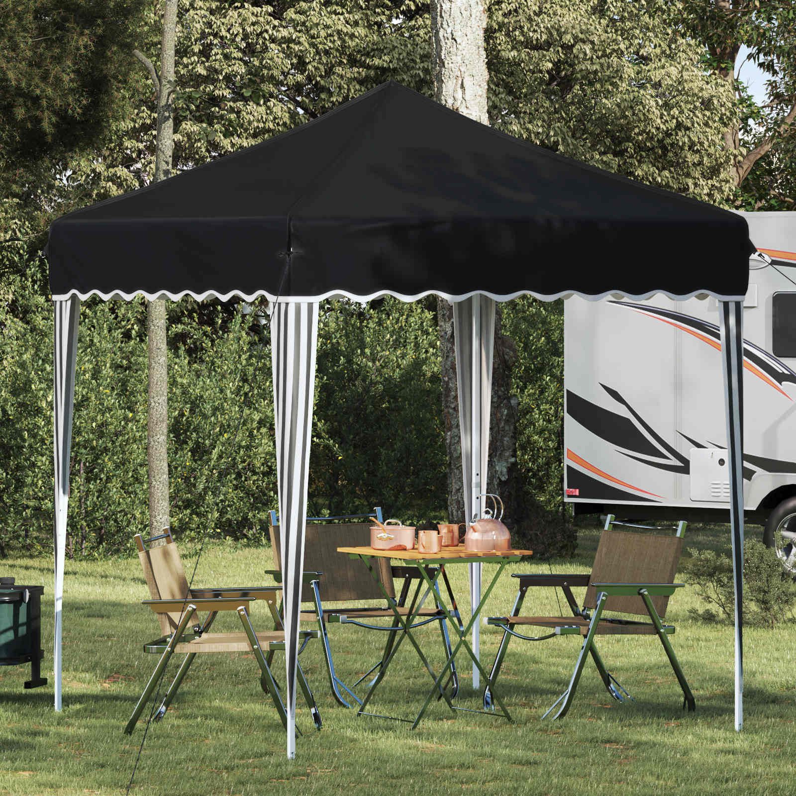 vidaXL Partyzelt Pop-up Partyzelt 195 x 195 x 245 cm Anthrazit Oxford-Stoff