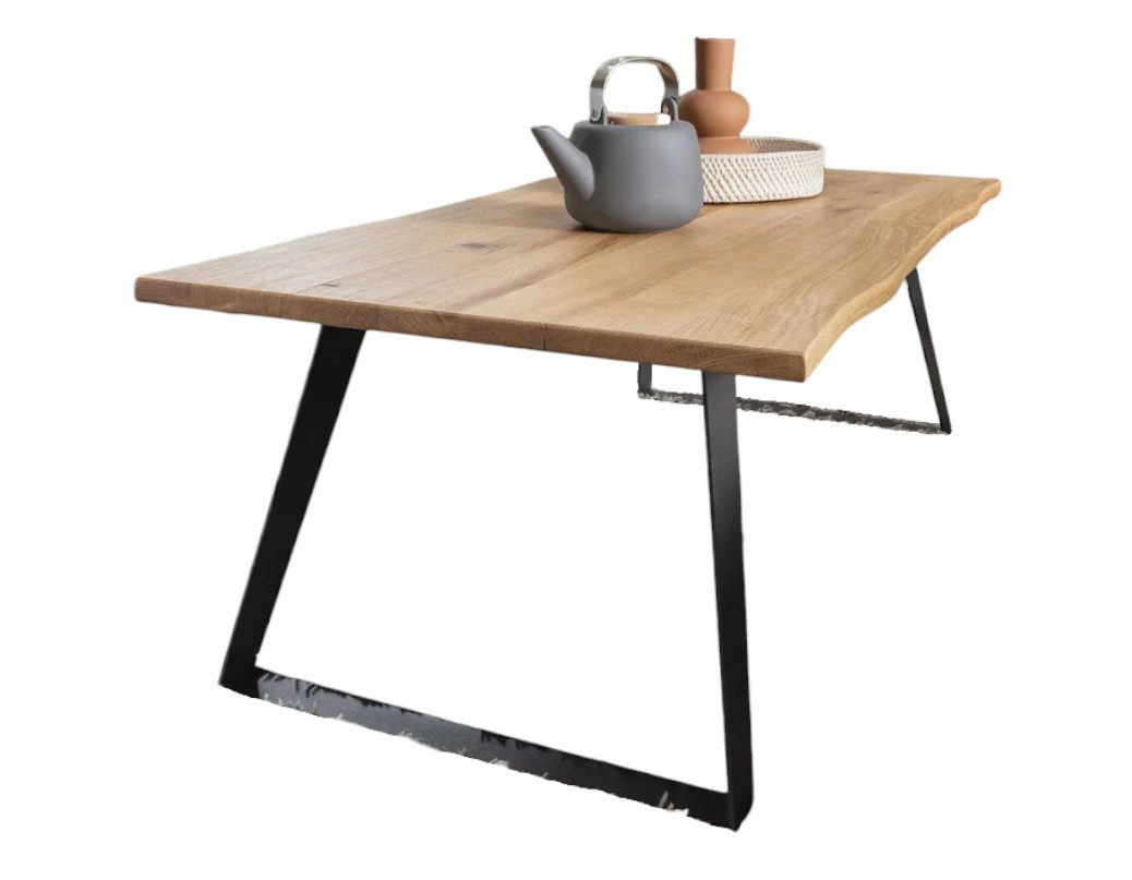 Main Möbel Couchtisch Couchtisch 110x60cm 'Lissabon' Wildeiche Stahl schwarz