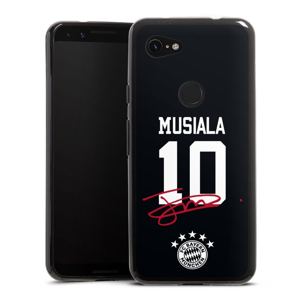 DeinDesign Handyhülle FC Bayern München Jamal Musiala FCB Musiala 10, Google Pixel 3a Silikon Hülle Bumper Case Handy Schutzhülle