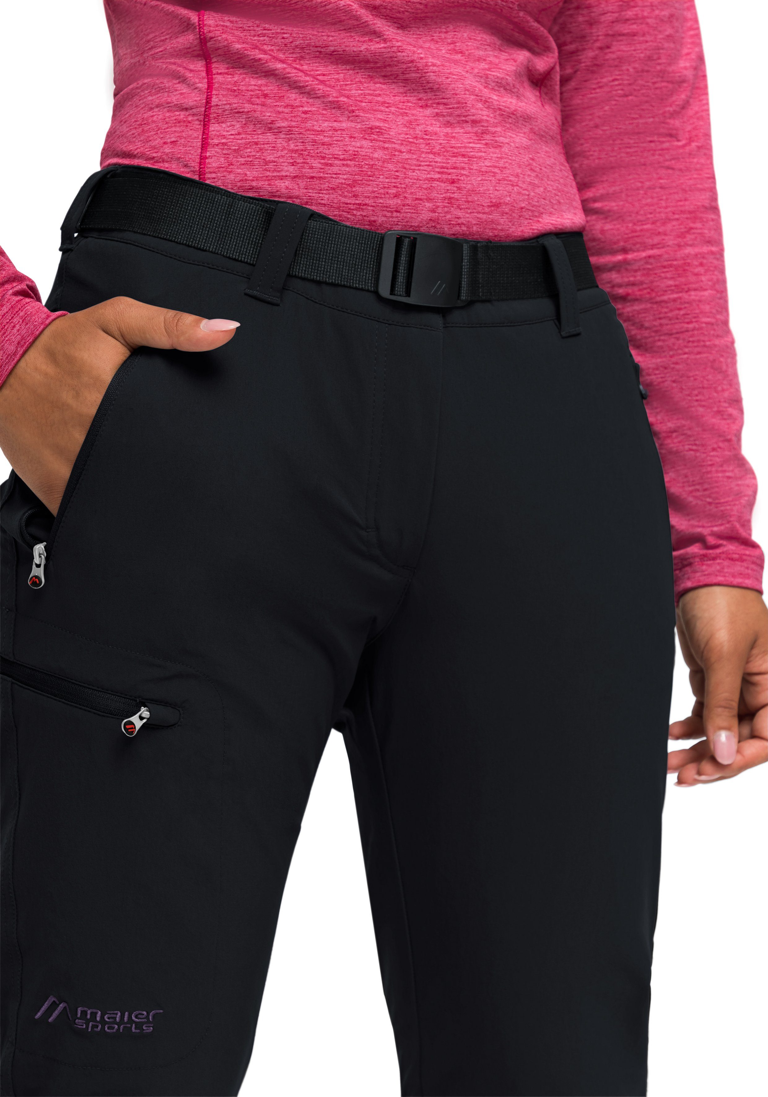 Maier Sports Funktionshose Rechberg Damen Outdoorhose gefüttert, Wanderhose mit 4 RV-Taschen, Regular Fit