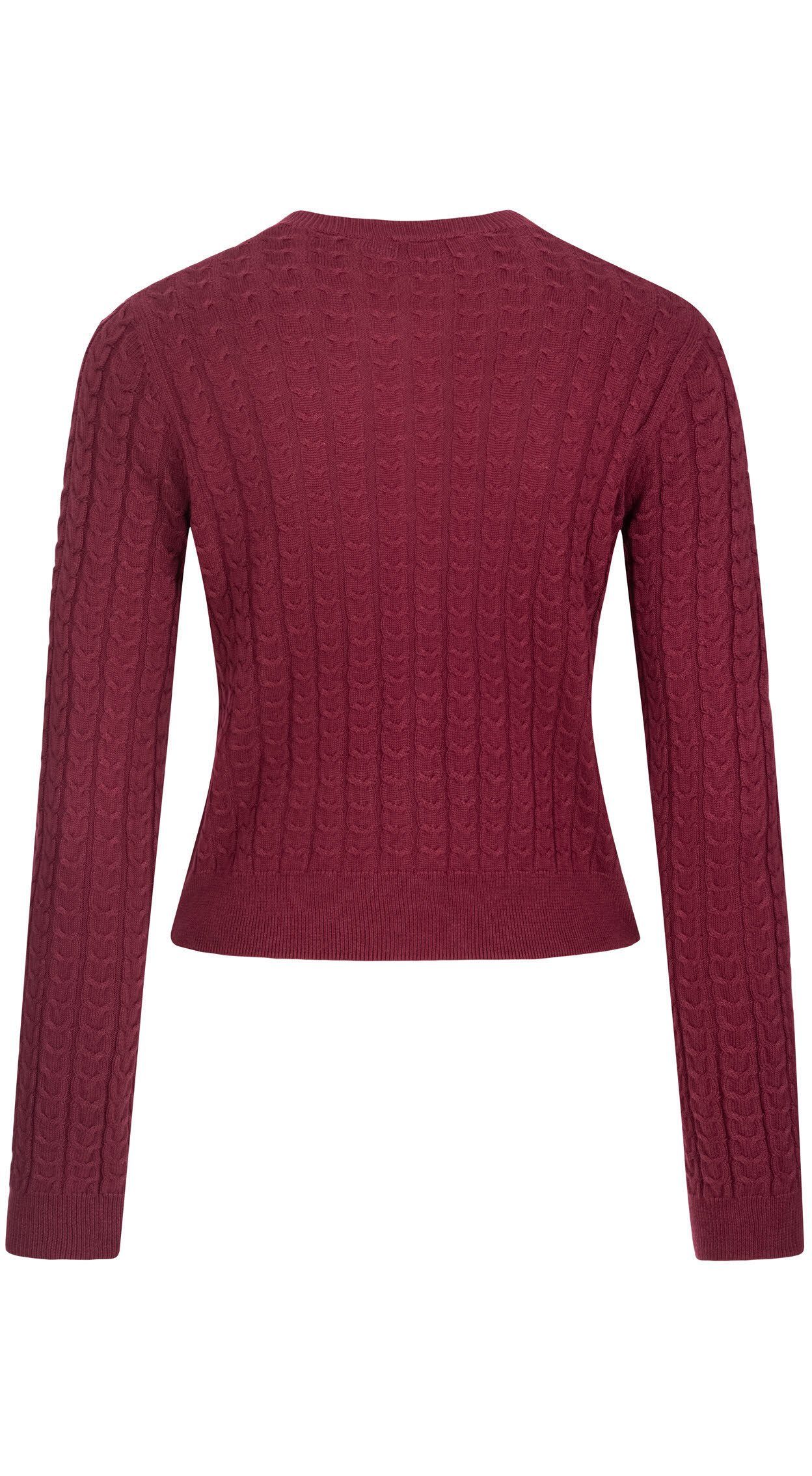 Nübler Trachtenstrickjacke Strickjacke Langarm Sonja in Bordeaux von Nübler günstig online kaufen