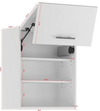IMPULS KÜCHEN Faltlifthängeschrank "Turin", Breite 60 cm mit Falt-Lifttür bestehend aus 2 Fronten
