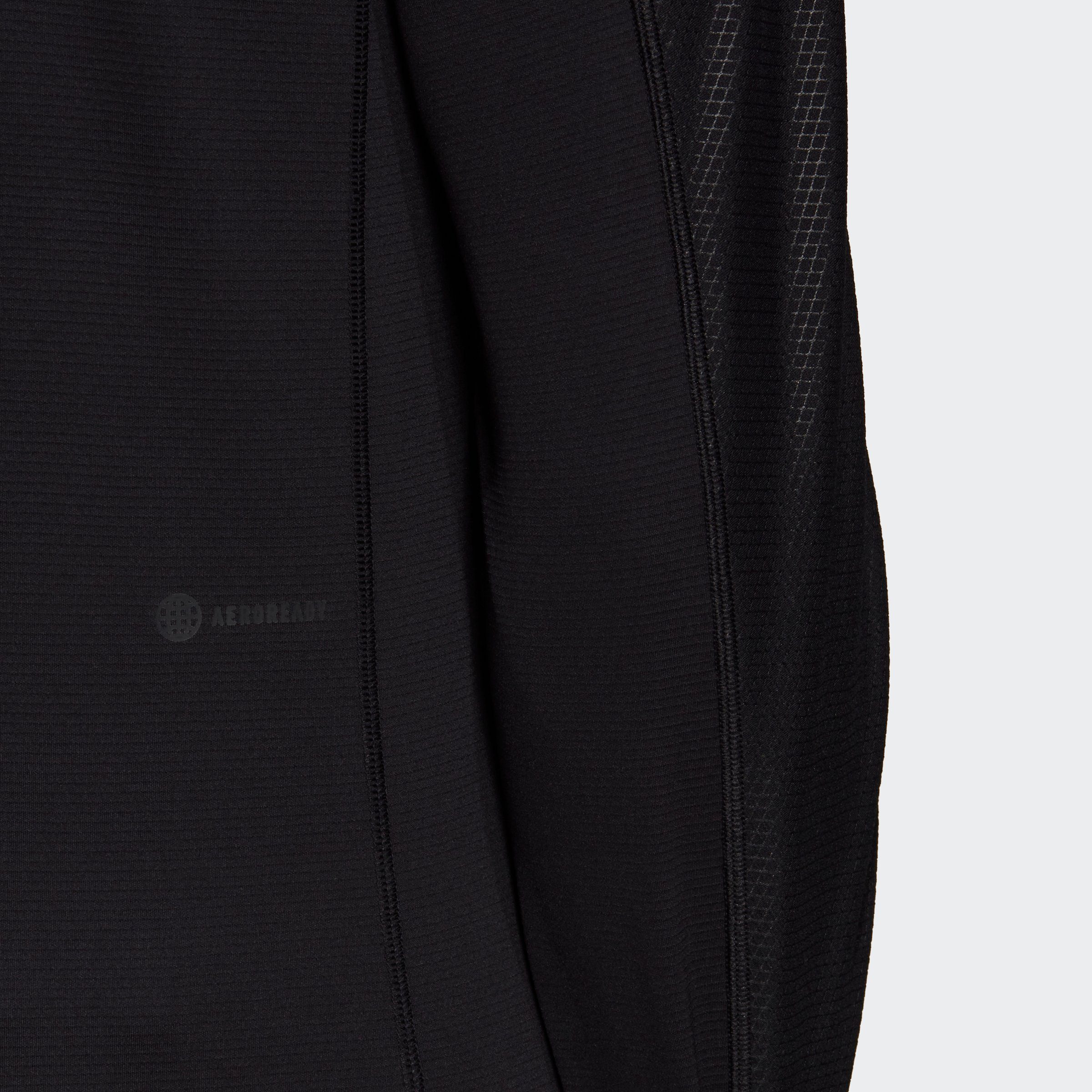 adidas Performance Funktionsshirt WORKOUT PU-COATED / schwarz LONGSLEEVE weiß
