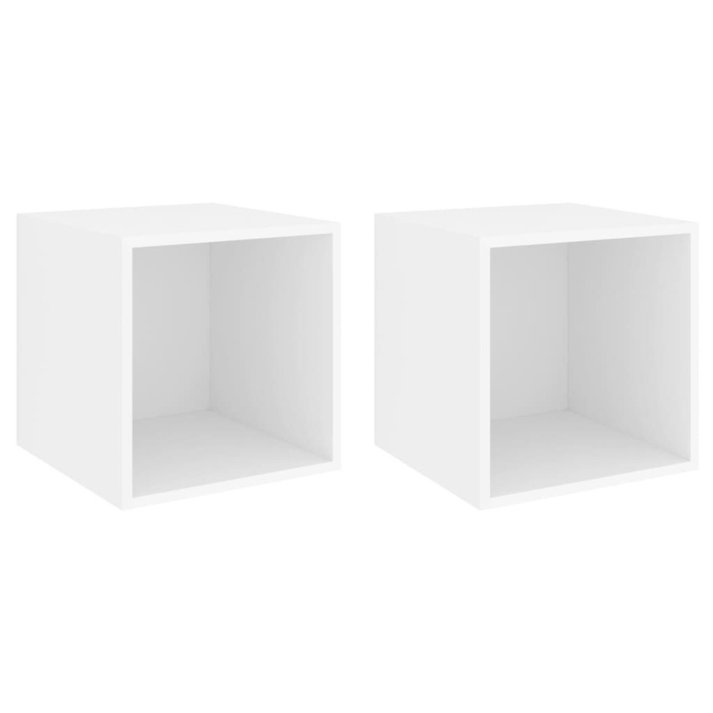 vidaXL Regal Wandschränke 2 Stk. Weiß günstig online kaufen
