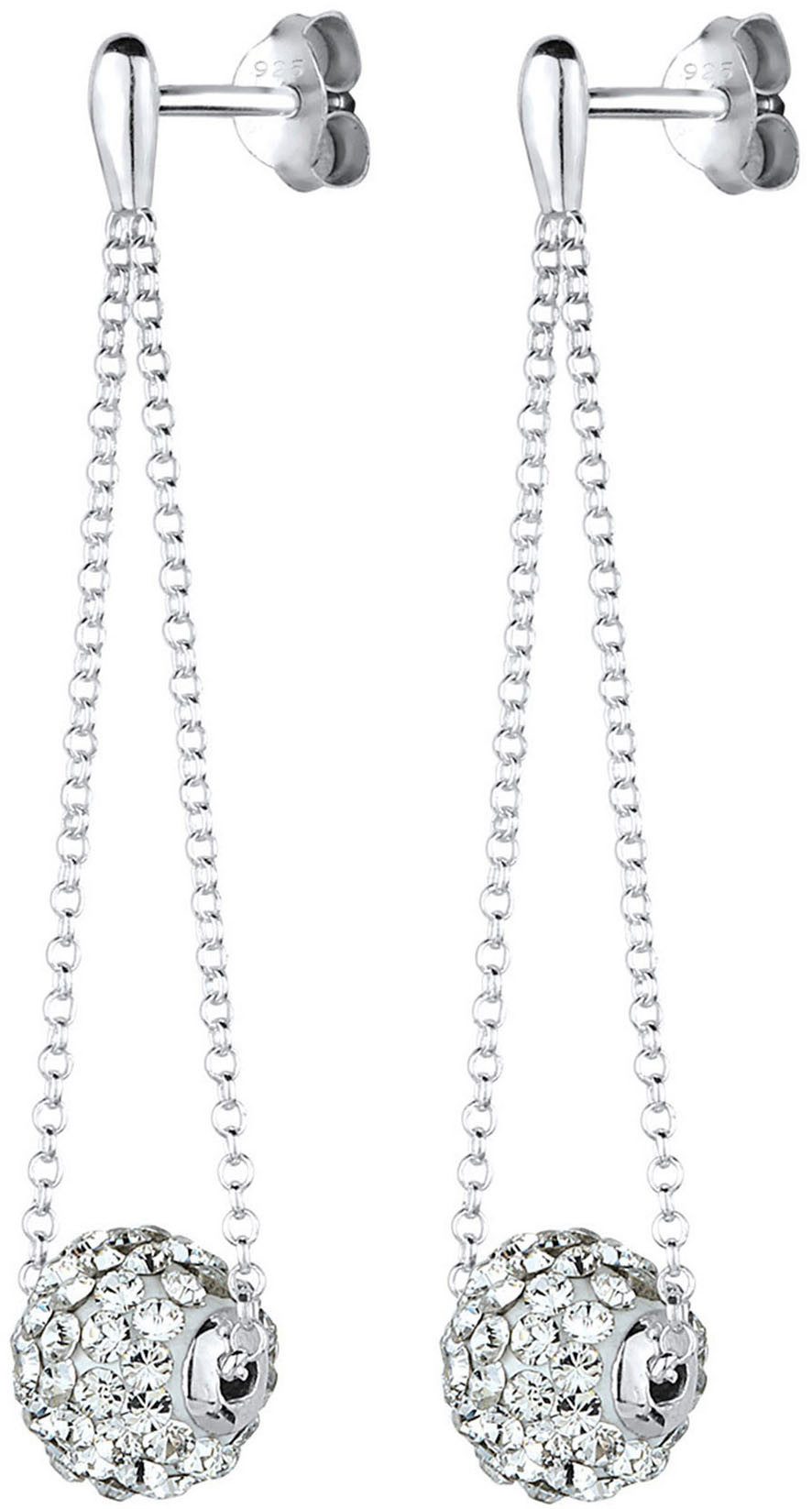Elli Paar Ohrhänger Schmuck Geschenk Silber 925 Ohrringe, mit Glasstein