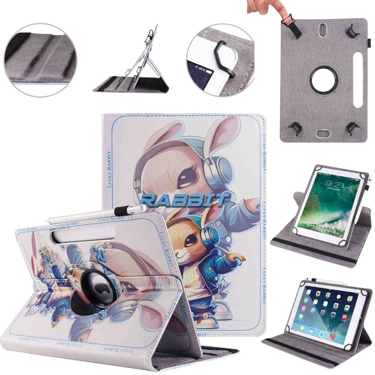 Wigento Tablet-Hülle Für Lenovo Tab M11 360 Grad Uni Motiv 10 Tablet Tasche Hülle Etuis