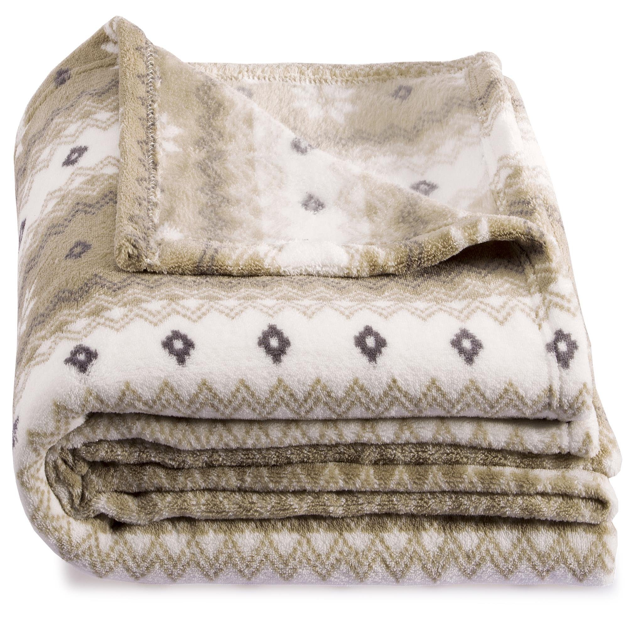 Wohndecke Schneestern Kuscheldecke Fleece Tagesdecke 150x200cm günstig online kaufen