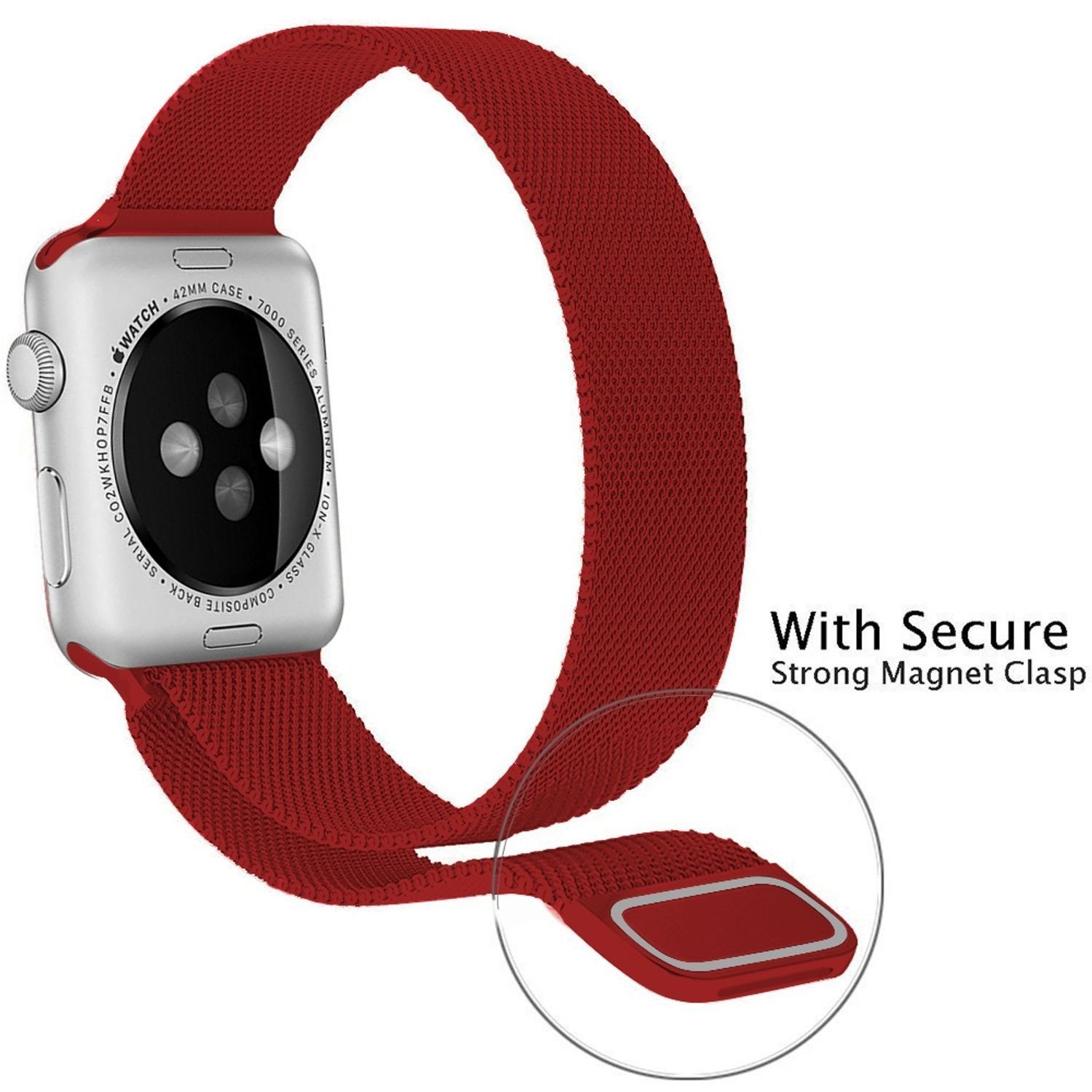 Sport 1 Loop König / mm 45 7 6 Series 5 SE Watch Apple 4 Armband Rosenrot Band - 44 Silikon 45 Design 8 3 Smartwatch-Armband Ersatz 2 mm, / mm für 38 42