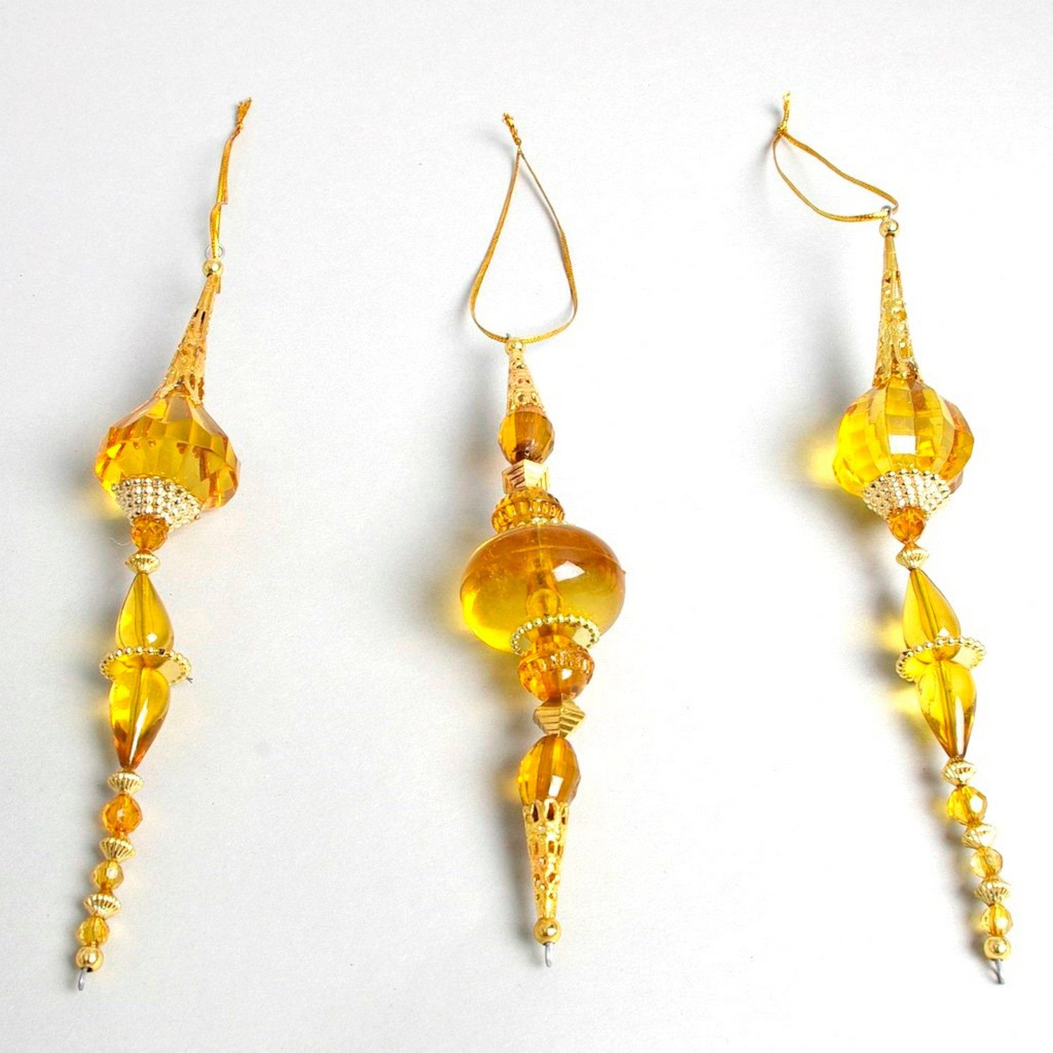 Deko AS Christbaumschmuck Christbaumschmuck - gold - 18 cm - 3 Stück, in Zapfenform