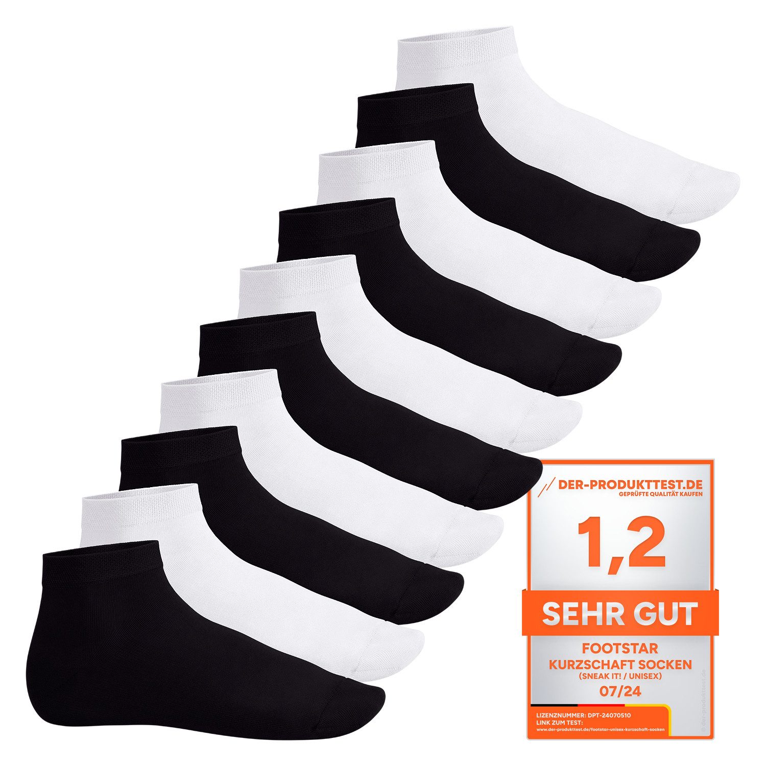 Footstar Kurzsocken EVERYDAY! 10 Paar Quarter Socken Kurzsocken Kurze Baumwoll Socken – Bild 2 von 4