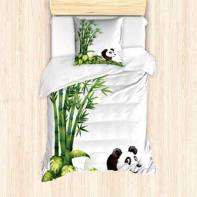 Bettwäsche »Milbensicher Allergiker geeignet mit Kissenbezug«, Abakuhaus, Kids Panda-Bär Bambus