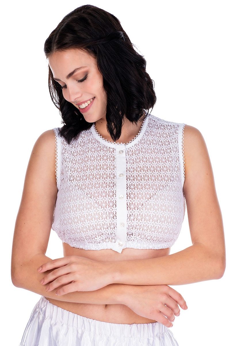 Dirndlbluse Dirndlbluse - PIETRA - weiß