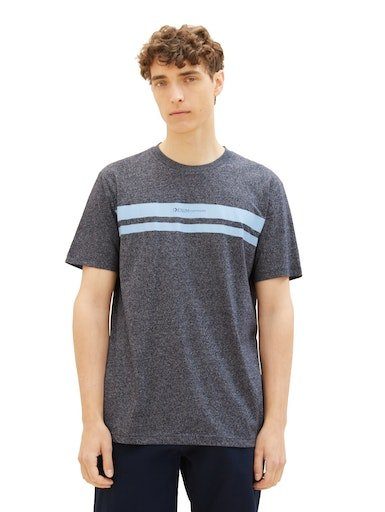 TOM TAILOR Denim T-Shirt mit Frontprintlogo sky captain blue | T-Shirts