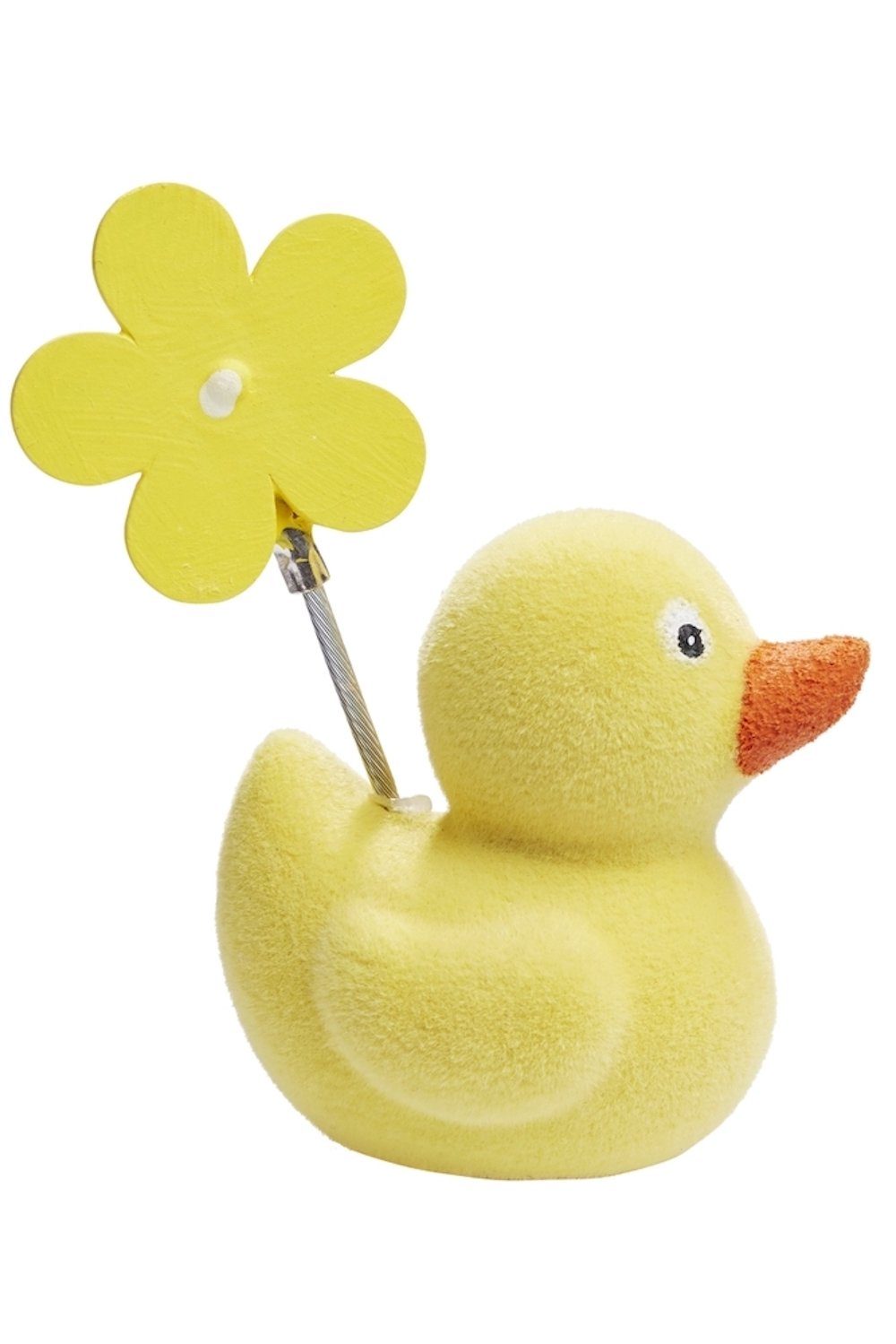 Dekofigur Blumenclip HobbyFun Ente 9,5x5cm gelb mit