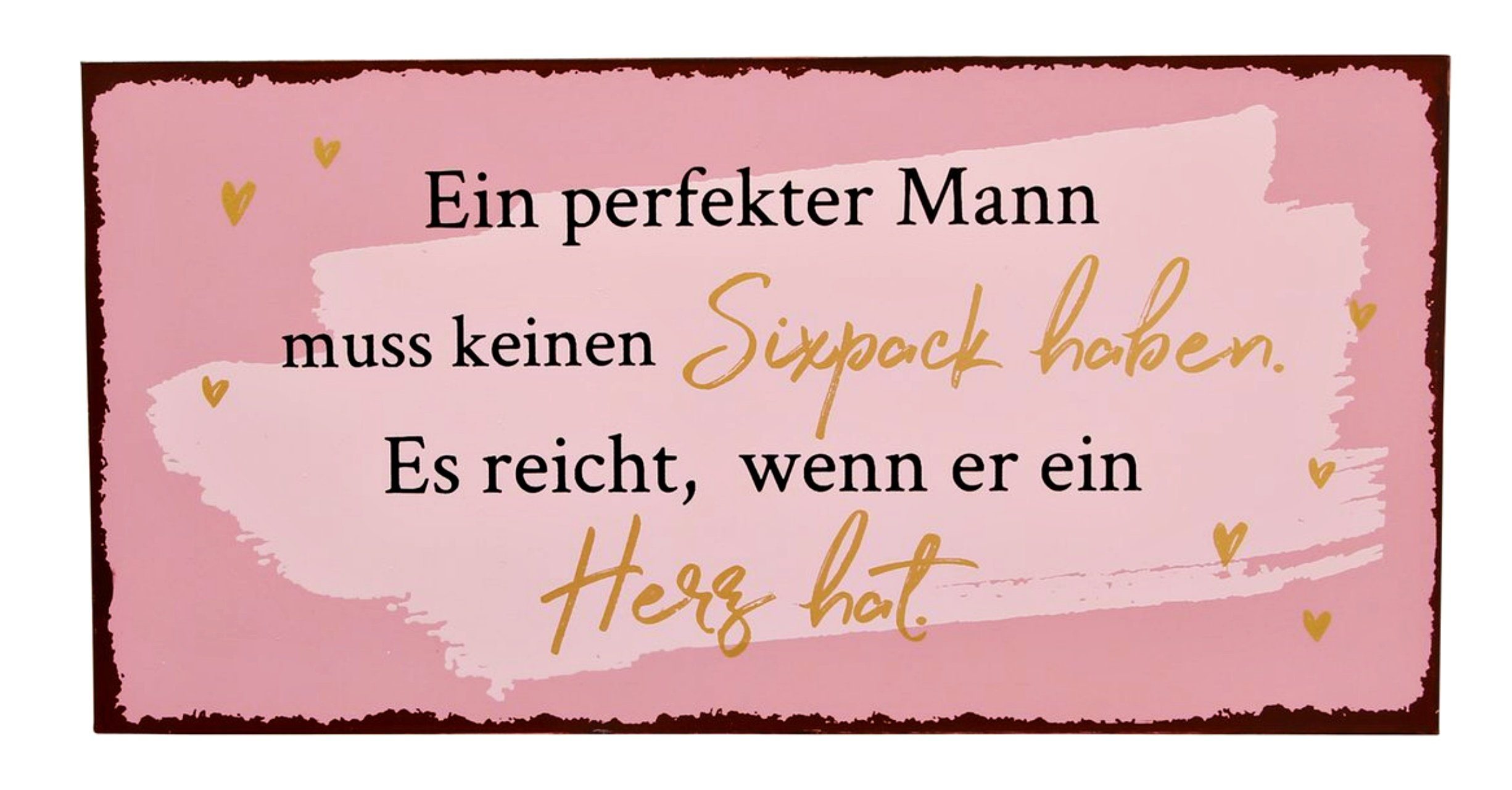 BOLTZE Wandbild, Sprüche, Grosses Vintage Metallschild Modell EIN PERFEKTER MANN ...