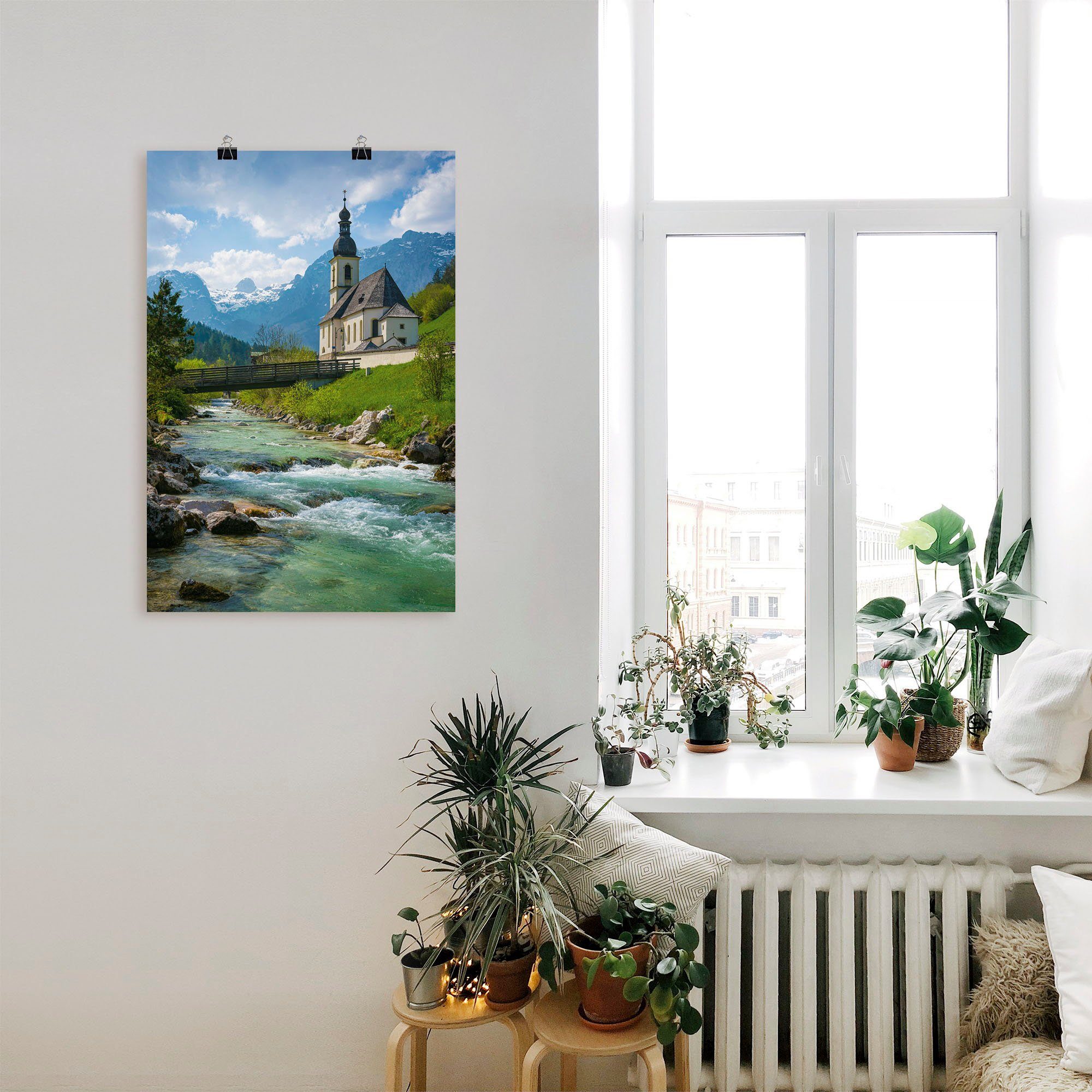 Artland Wandbild Frühling in Wandaufkleber versch. als Ramsau, oder St), Poster Alubild, Seebilder Größen in Leinwandbild, (1