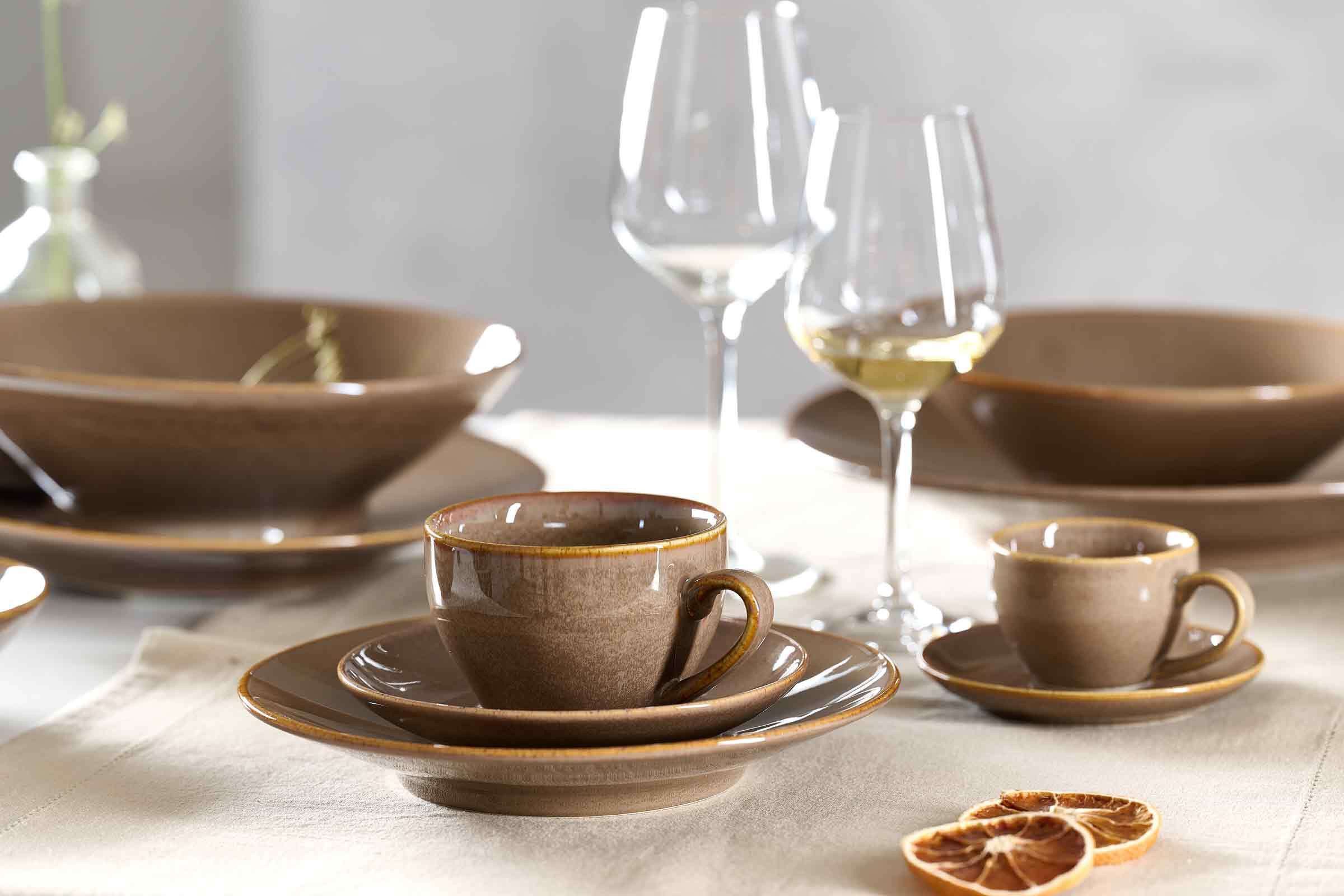 Ritzenhoff & Breker Espressotasse Sahara Espressotassen 100 ml 6er Set, 6-tlg., Porzellan
