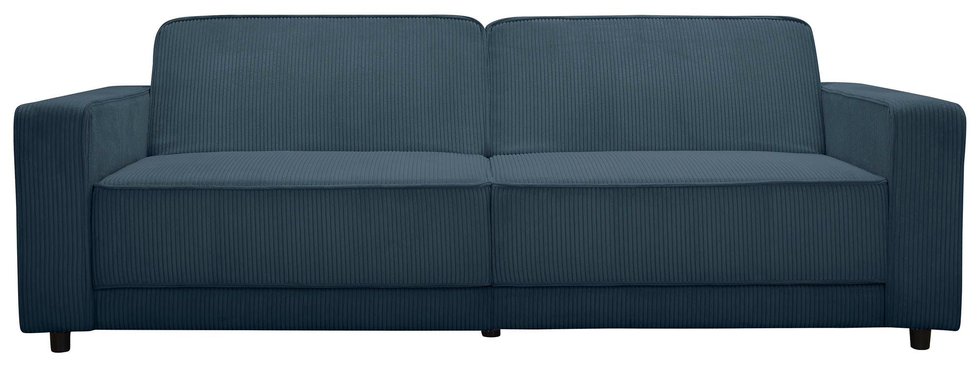 cm, trendiger o. Allie Home 3-Sitzer Bett-Funktion (108/190cm), Dorel pflegeleichter 225 Schlafsofa Velours Cord