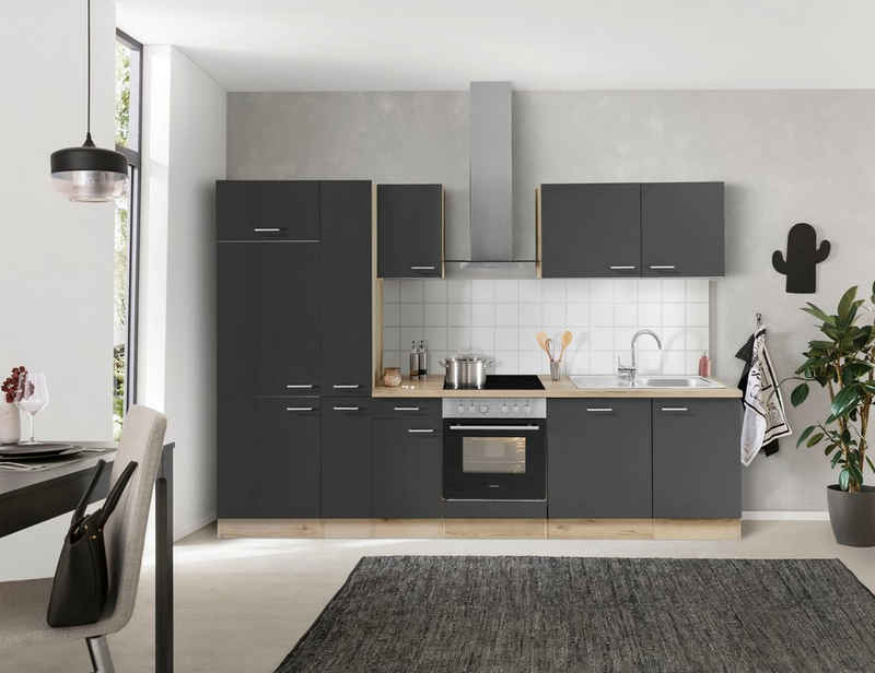 OPTIFIT Küchenzeile »Iver«, 300 cm breit, inklusive Elektrogeräte der Marke HANSEATIC, extra kurze Lieferzeit