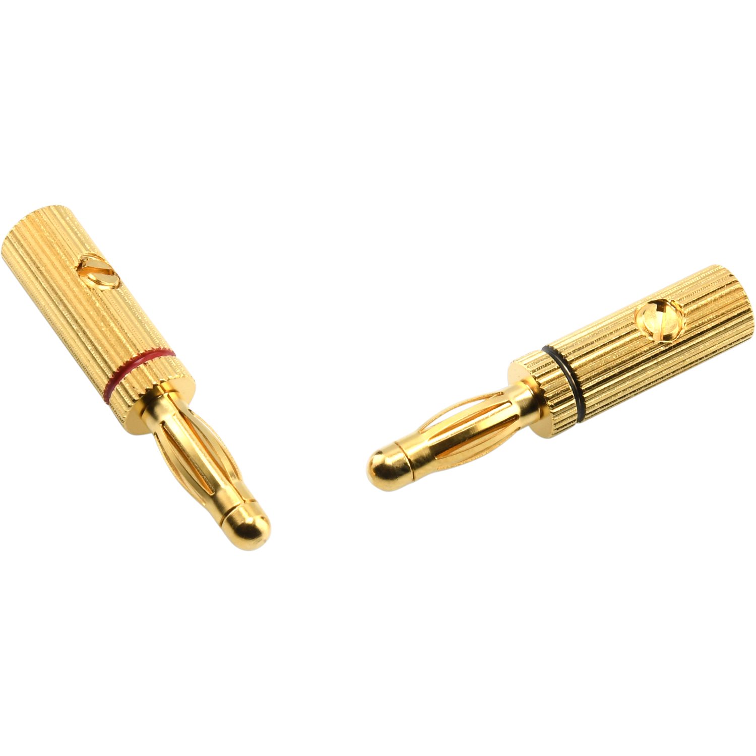 OEHLBACH Banana Pin-B3 Bananen-Stecker bis 4,0 mm² 4 Stück Audio-Adapter Bananen Stecker, Perfekte Kontaktsicherheit, Vollmetall