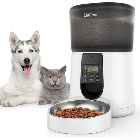 ANTEN Katzen-Futterautomat Automatischer Futterspender Katze 4L, 1-4 Mahlzeiten/Tag