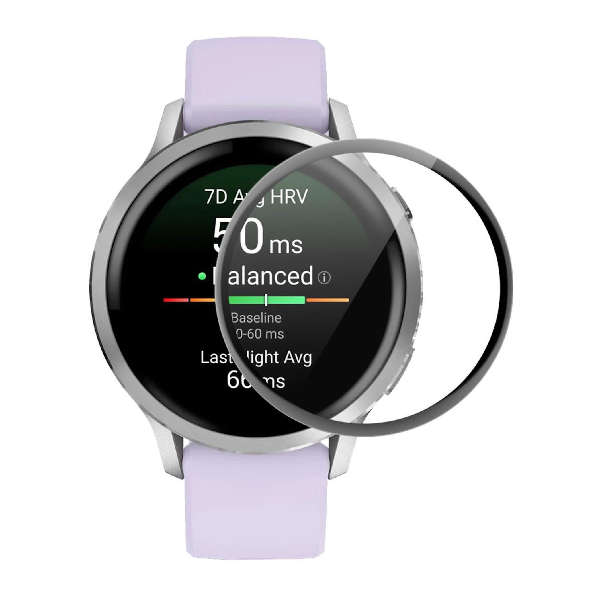 Wigento Displayschutzglas Full Cover für Garmin Venu 4 41mm 3D Schutzfolie Soft Kunststoff Rand für Garmin Venu 4 41mm, Kratzfest, Anti-Fingerprint, 3D-Design
