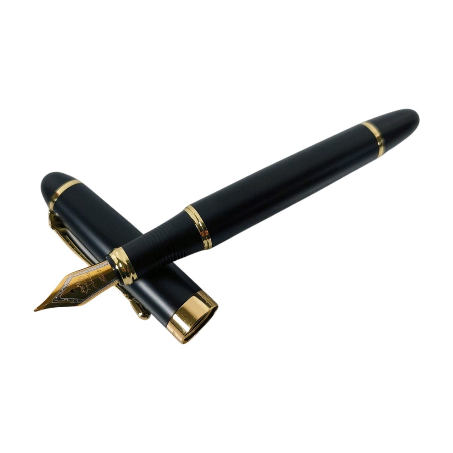 Ware aus aller Welt Фонтаны Edler Kolbenfüller Stahlfeder vergoldet mit Карандашиtui, (1-tlg)