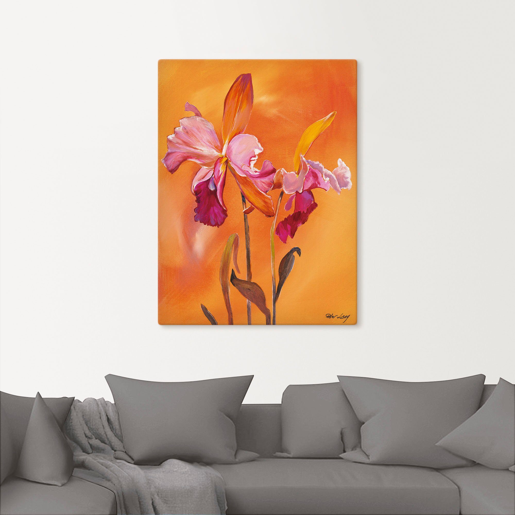 Artland Wandbild Wandaufkleber als Blumen Lilien-rosa, Leinwandbild, oder St), (1 Größen versch. Alubild, in Poster