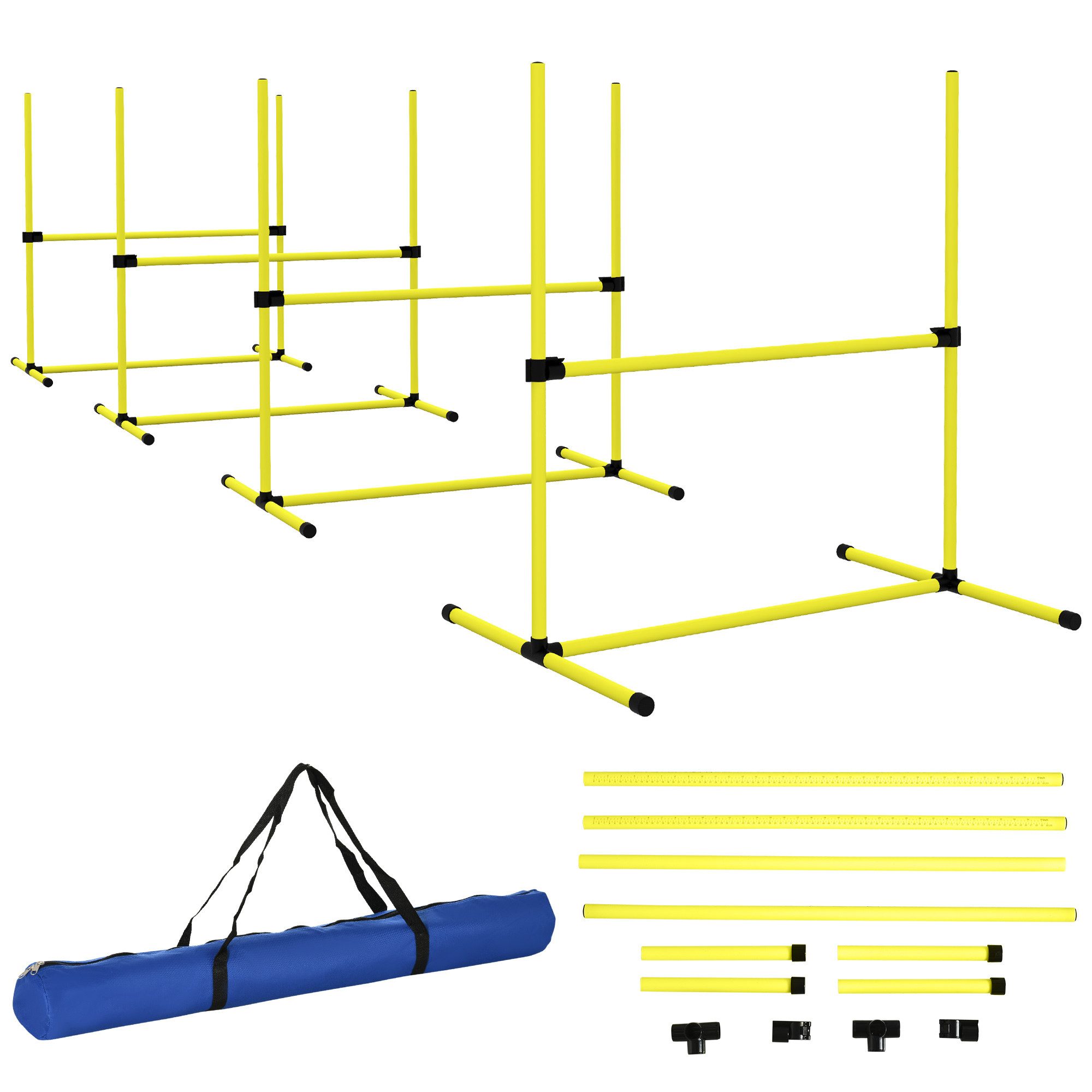 Agility-Hürde Slalom Stangen, Hunde Training Set