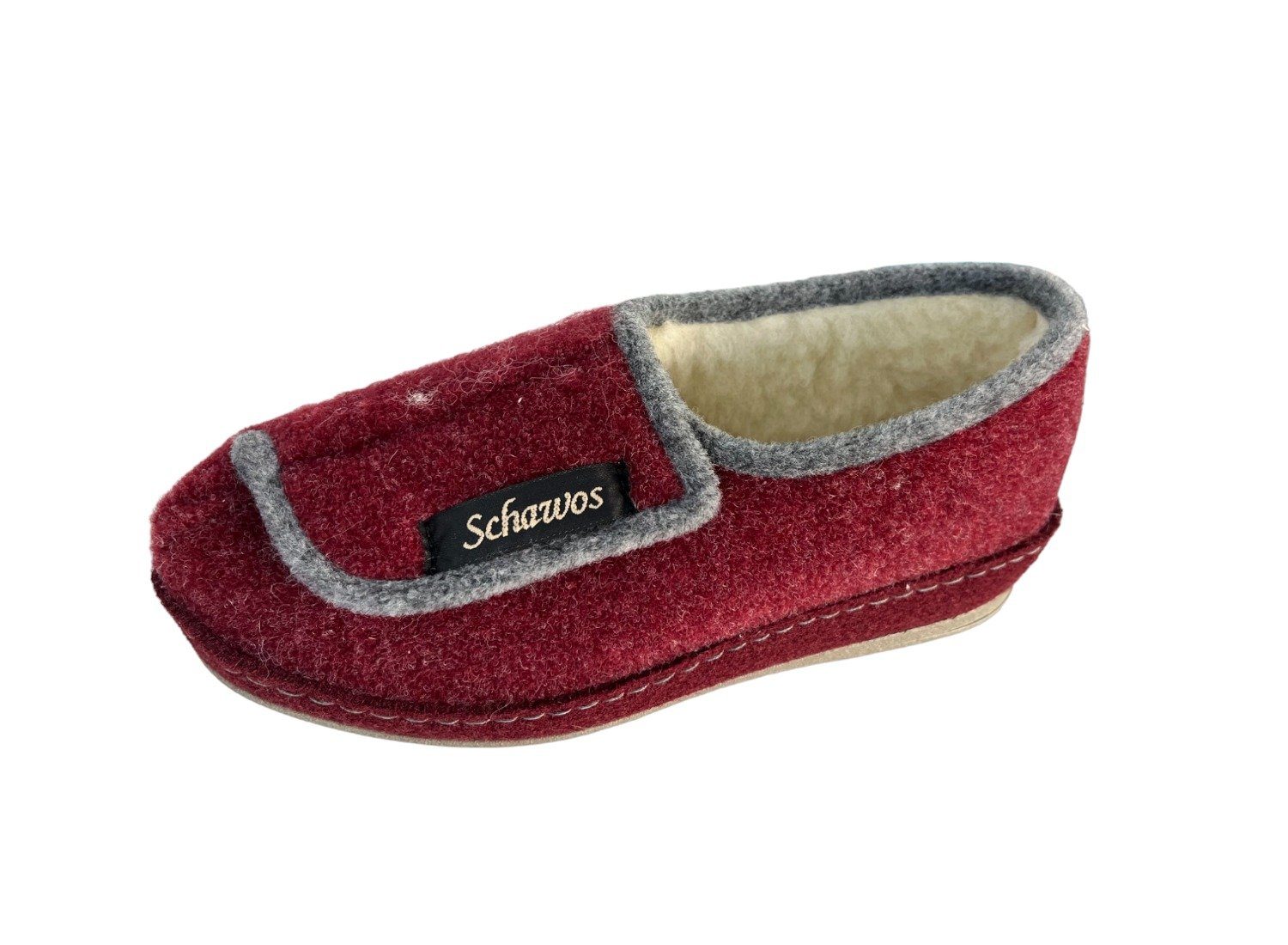 SCHAWOS Schawos Damen Hausschuh 2072-4 bordo Hausschuh