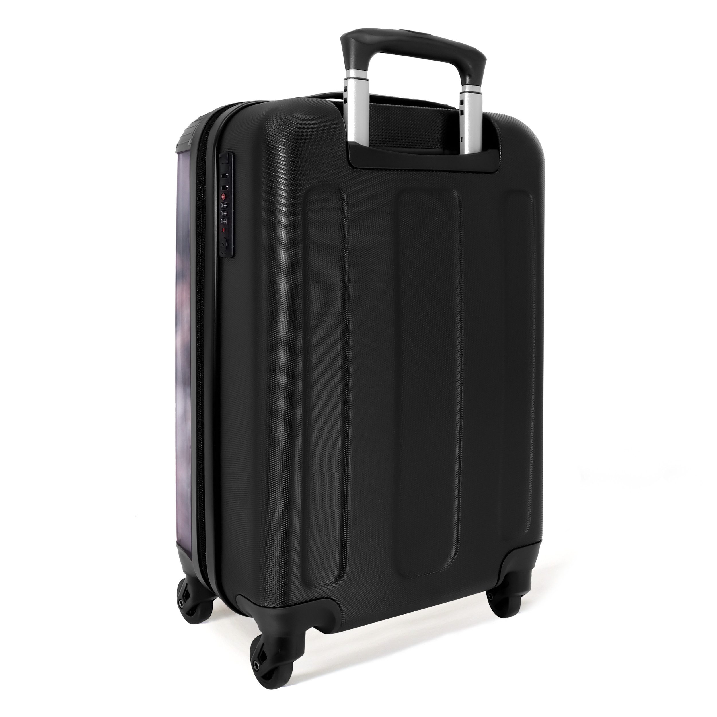 NoBoringSuitcases.com© Hartschalen-Trolley Blumen - Rot - Natur - Pflanzen 55x35x20cm, 4 Rollen, Reisetasche mit Rollen, Koffer Handgepäck Flugzeug