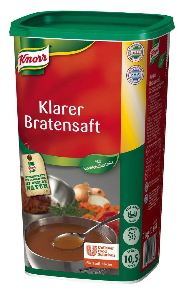 Knorr Saucen, Knorr Klarer Bratensaft Instant fein aromatisch zubereiten 1000g