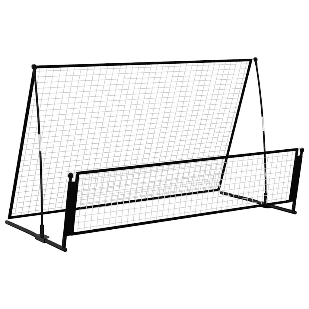vidaXL Fußballtor 2-in-1 Rebounder und Fußballtor 202x104x120 cm Stahl (1 St)