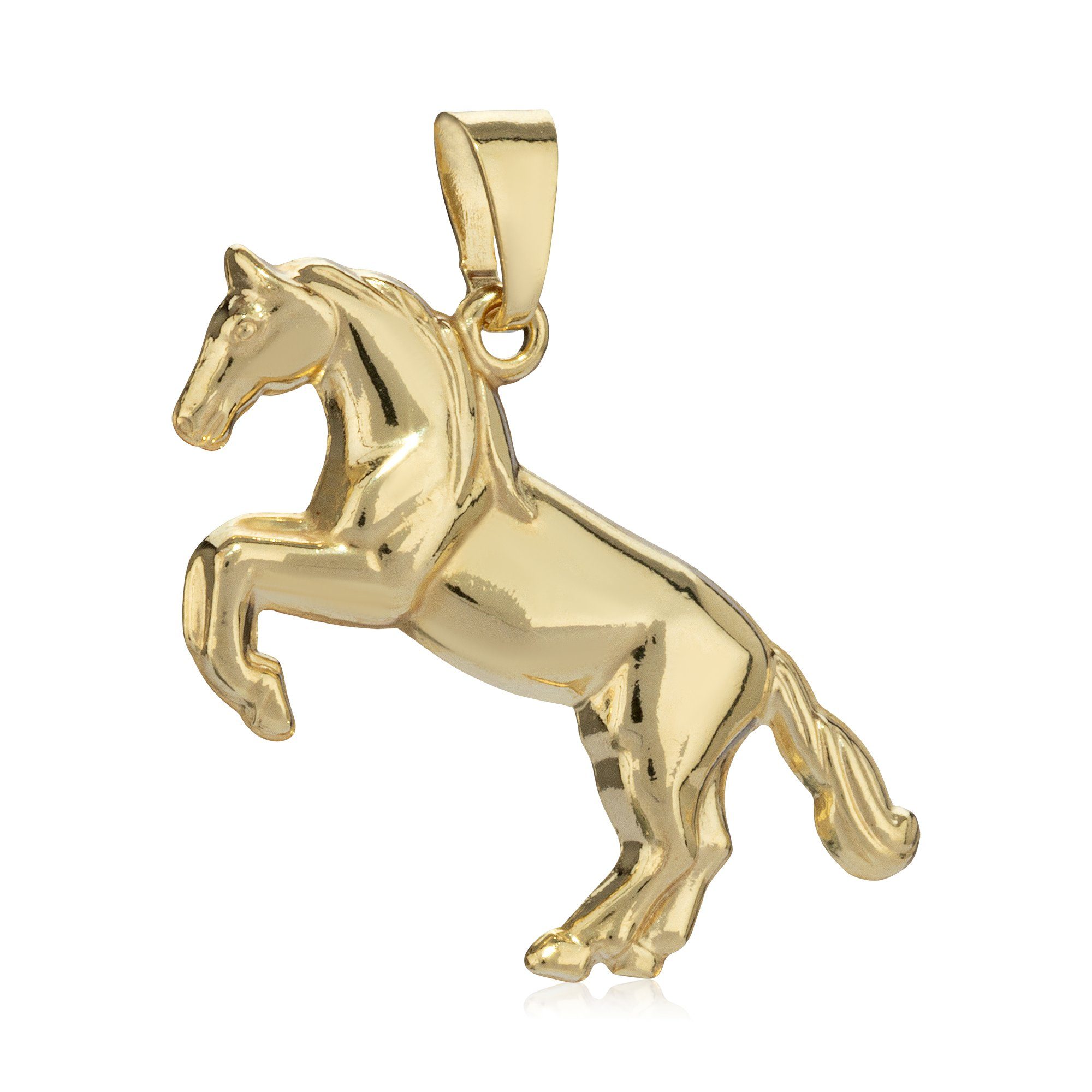 NKlaus Kettenanhänger Kettenanhänger Pferd 333 Gelb Gold 8 Karat 14x26mm