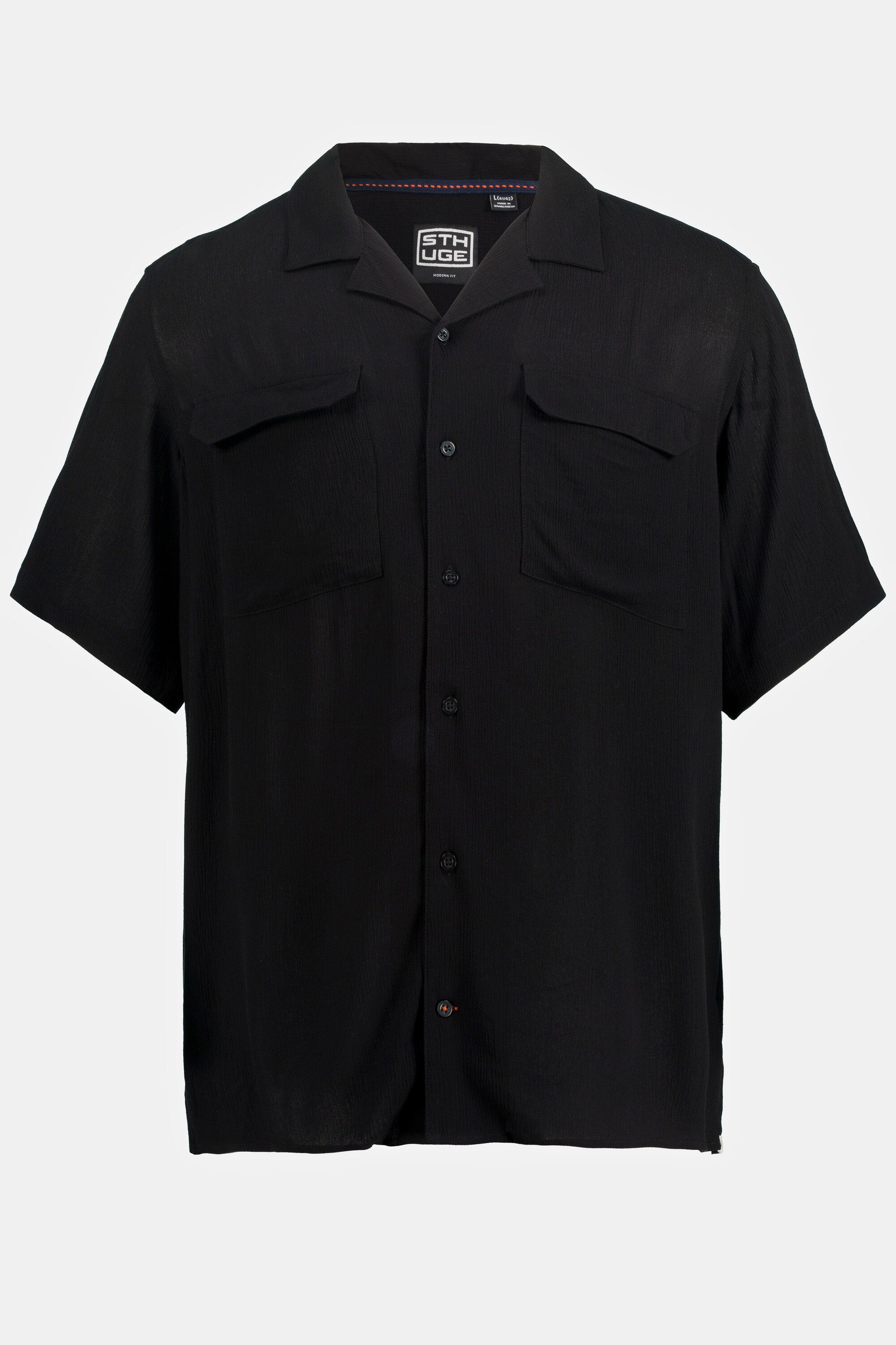 Herren Hemden STHUGE Kurzarmhemd STHUGE Hemd Halbarm Modern Fit Kubakragen bis 8 XL
