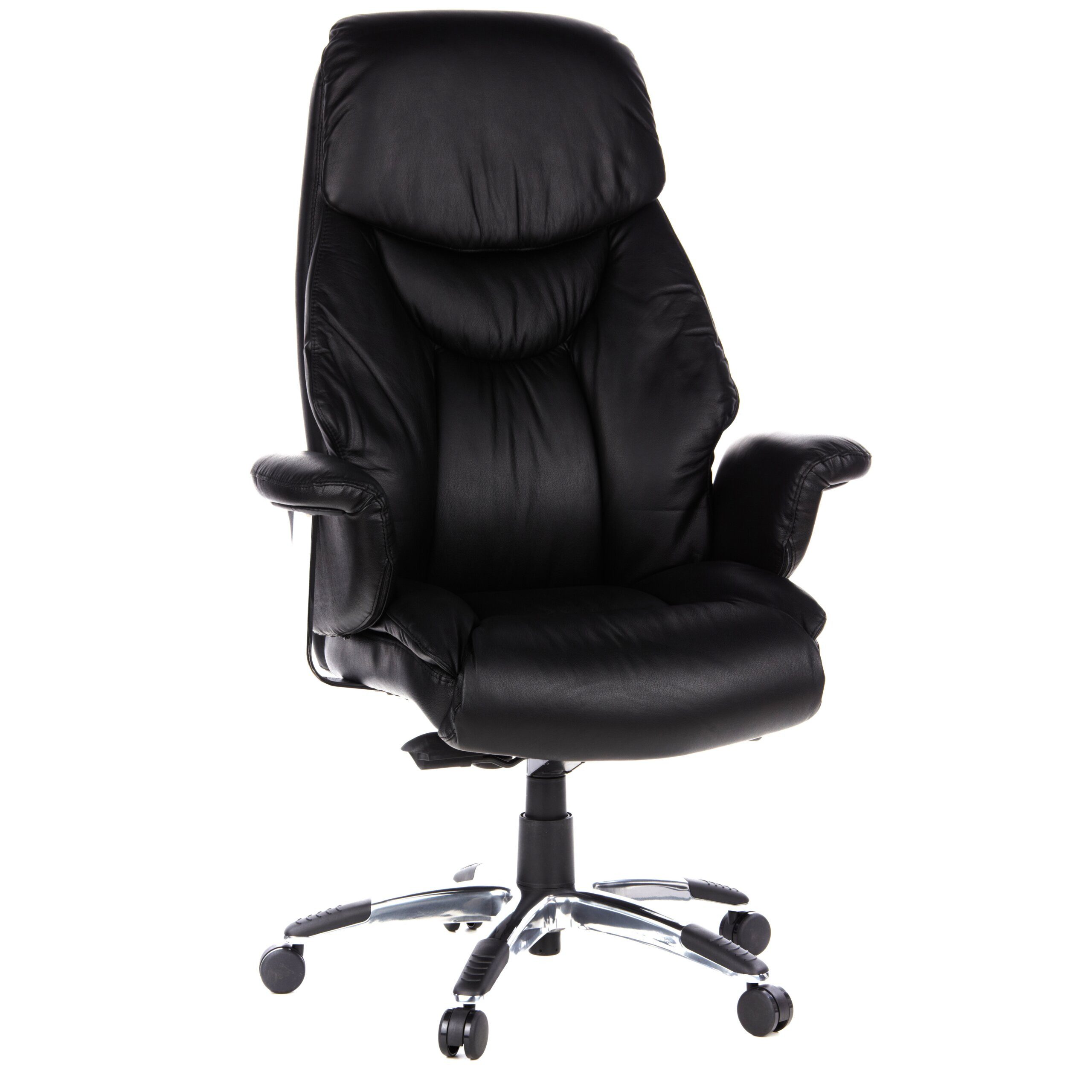 hjh OFFICE Drehstuhl Luxus Chefsessel Prado Leder mit Armlehnen (1 St), Profi Bürostuhl Schreibtischstuhl ergonomisch