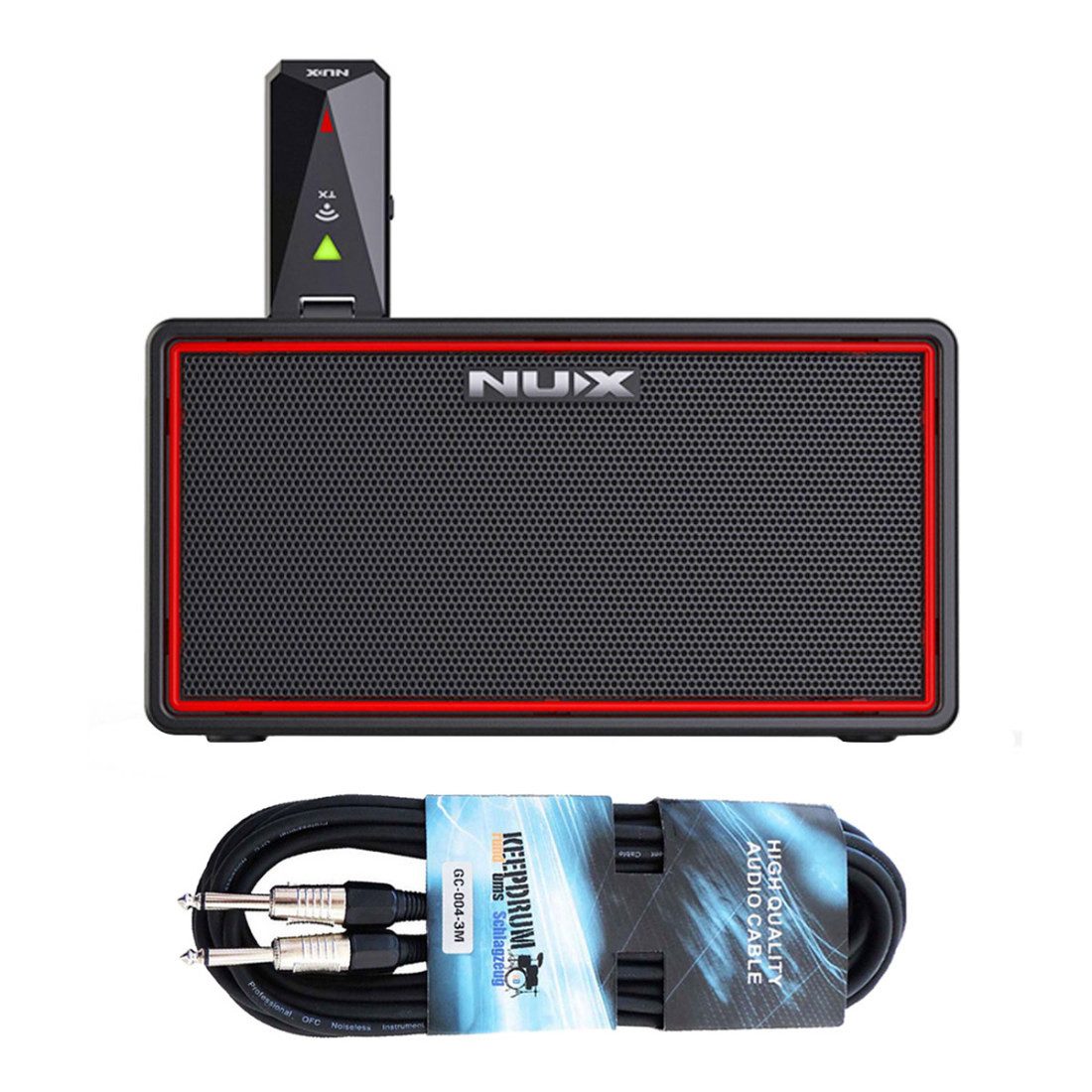 Nux Nux Mighty Air Gitarren-Verstärker mit Klinkenkabel Verstärker (10,00 W)