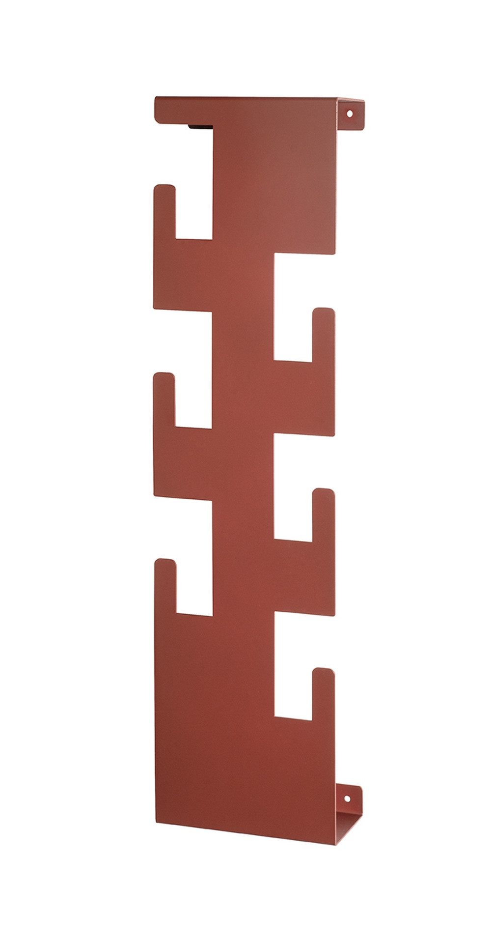 möbelando Wandgarderobe in rot, Metall - 15x60x8cm (BxHxT)