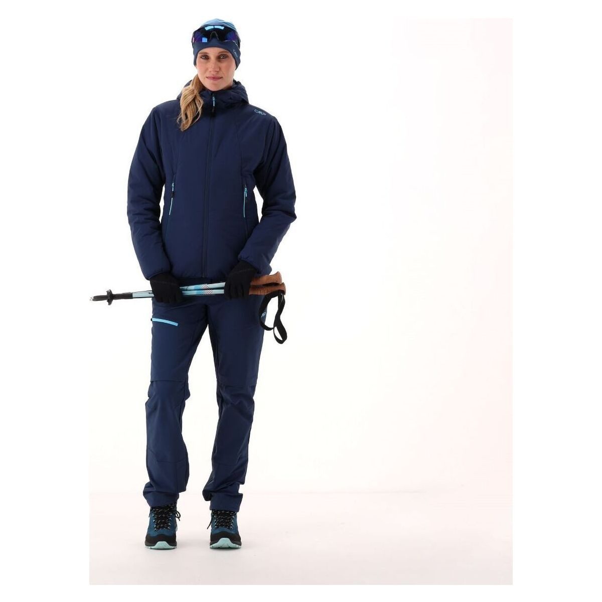 CMP Steppjacke Woman Jacket FIX Hood Vielseitige, wasserabweisende Damenjacke mit Kapuze, ideal für