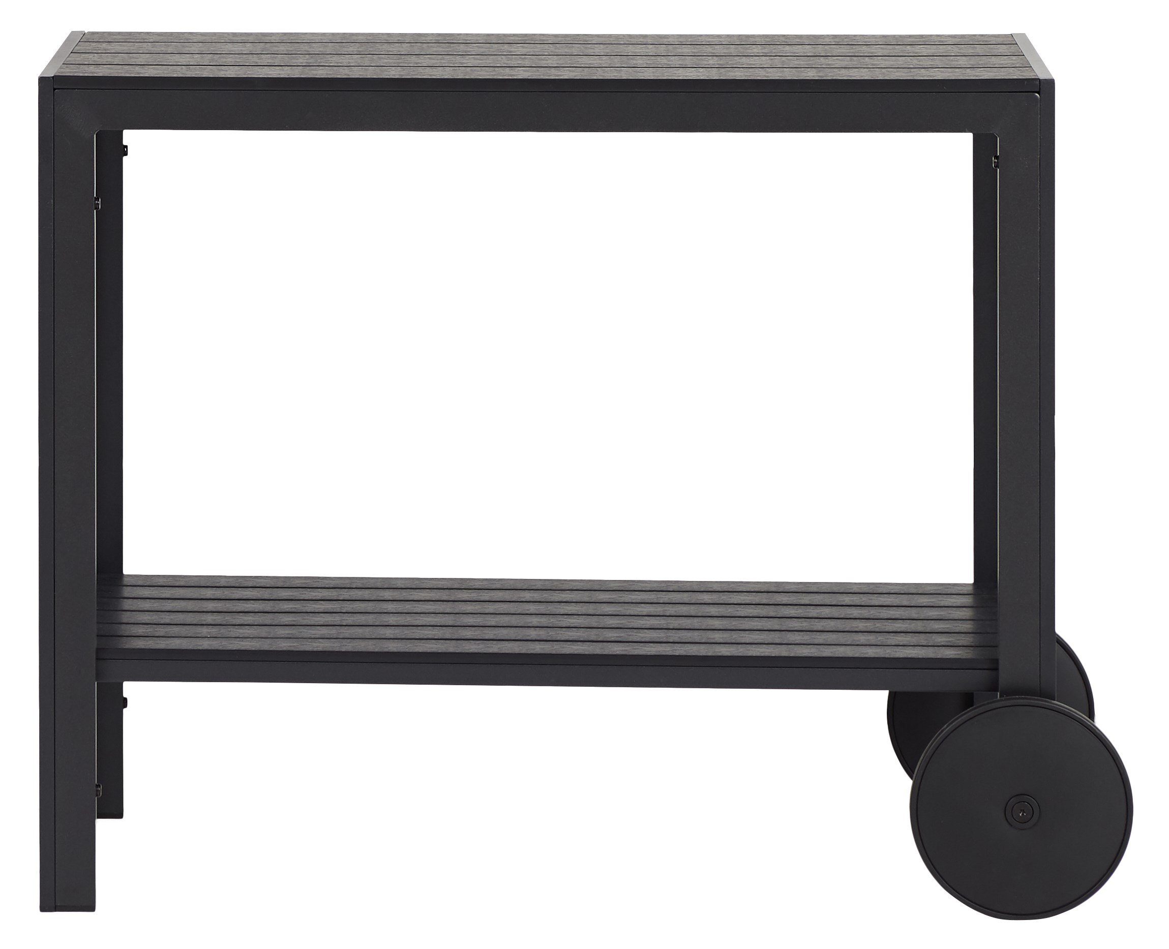 ebuy24 Gartentisch Laust Sevierwagen, schwarz und schwarz.