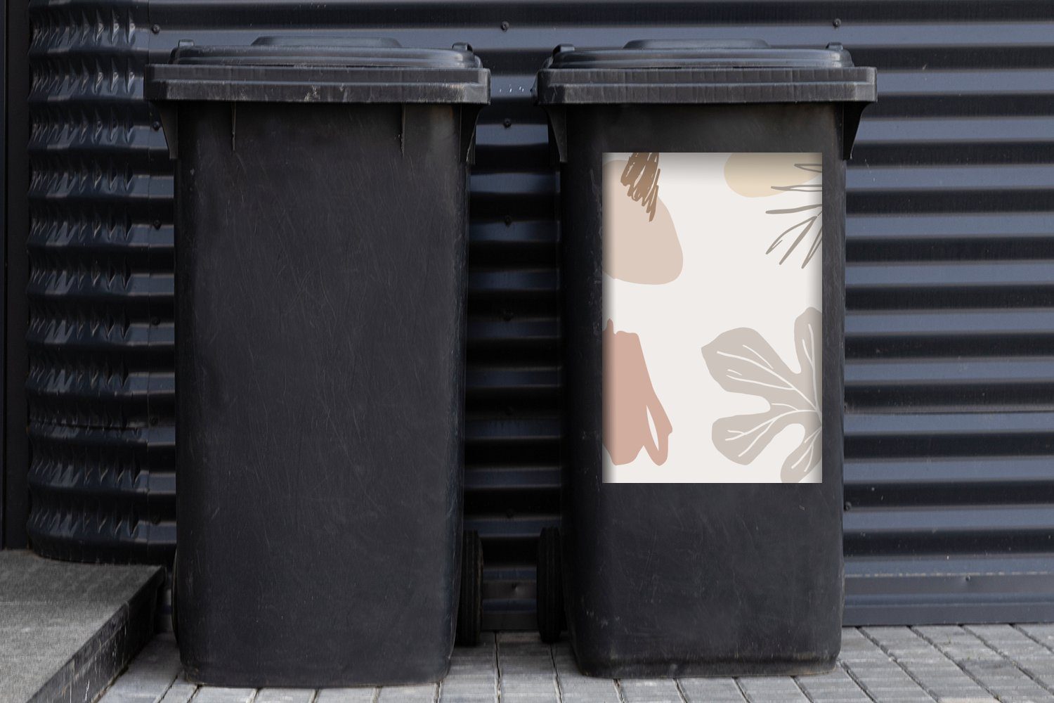 MuchoWow Wandsticker St), Farbe Mülleimer-aufkleber, - - Beize Mülltonne, Sommer Abfalbehälter Container, Sticker, (1