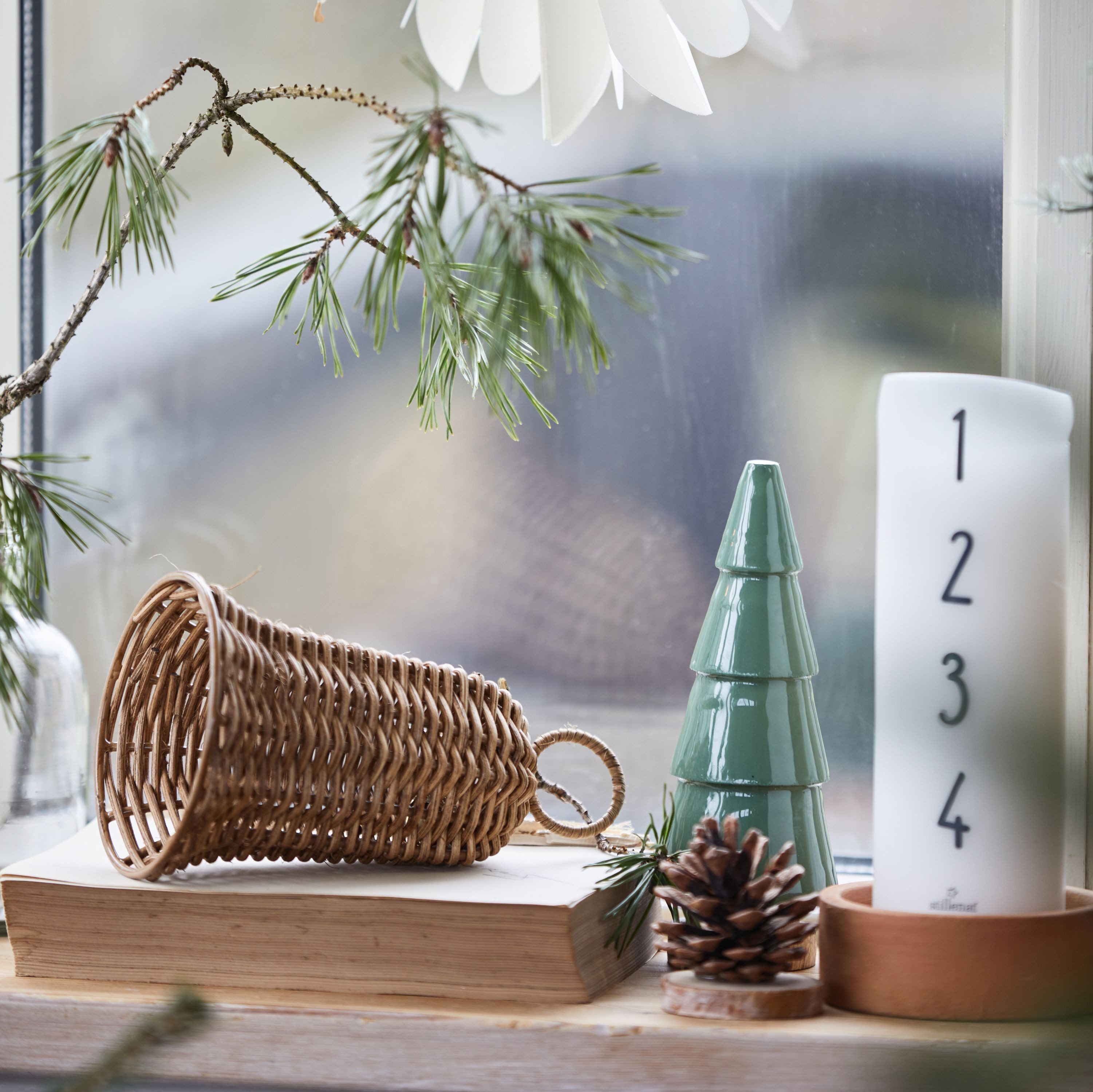 Ib Laursen Christbaumschmuck Ib Laursen - Glocke Cane Rattan H 16,5cm Weihnachtsdeko 30949-00
