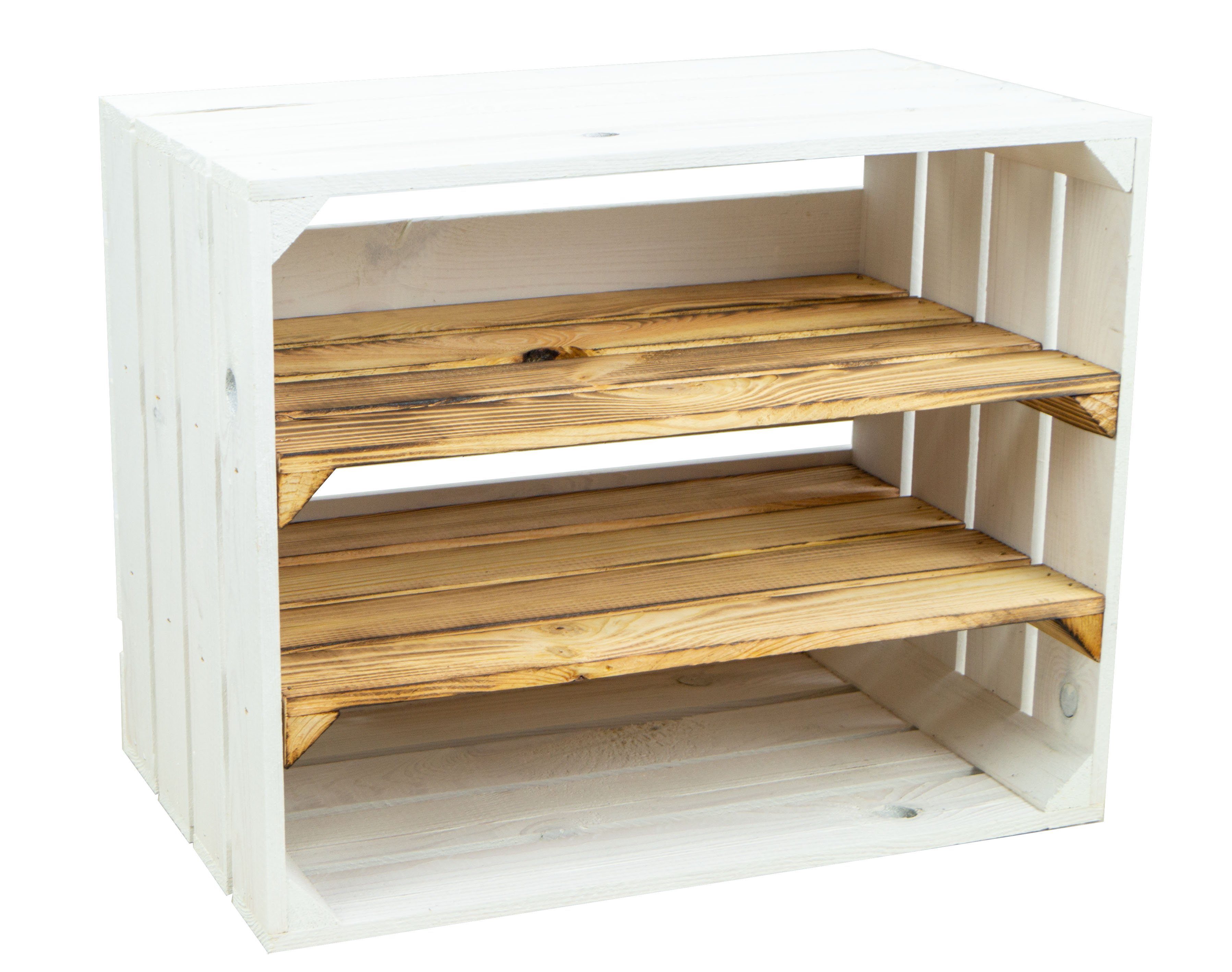 Kistenkolli Altes Land Allzweckkiste Regalkiste WEIß "Johanna" doppelt gefl günstig online kaufen