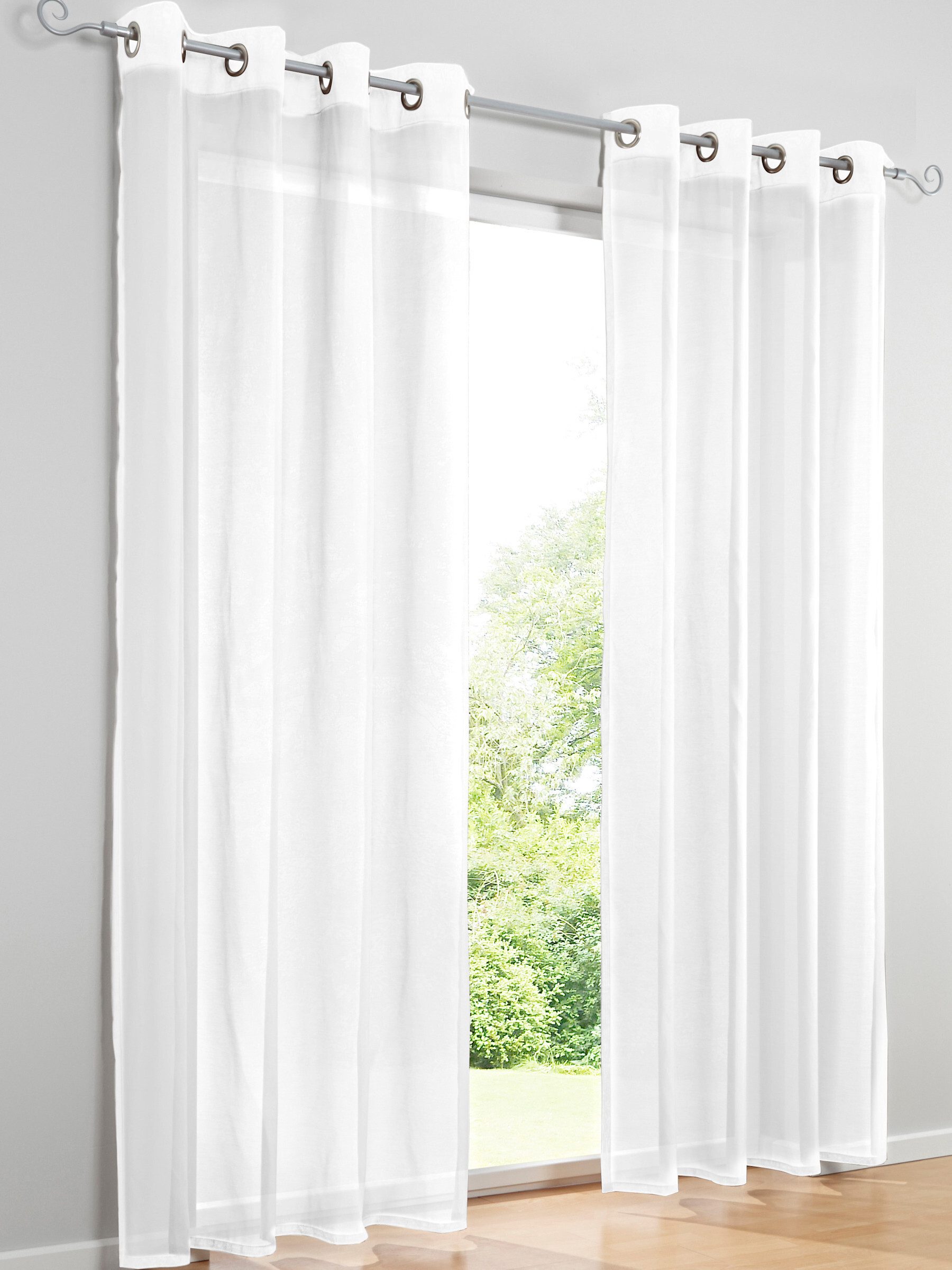 heine Gardine Dekostore (1 St), Ösen, halbtransparent, Fertigstore gerade F günstig online kaufen